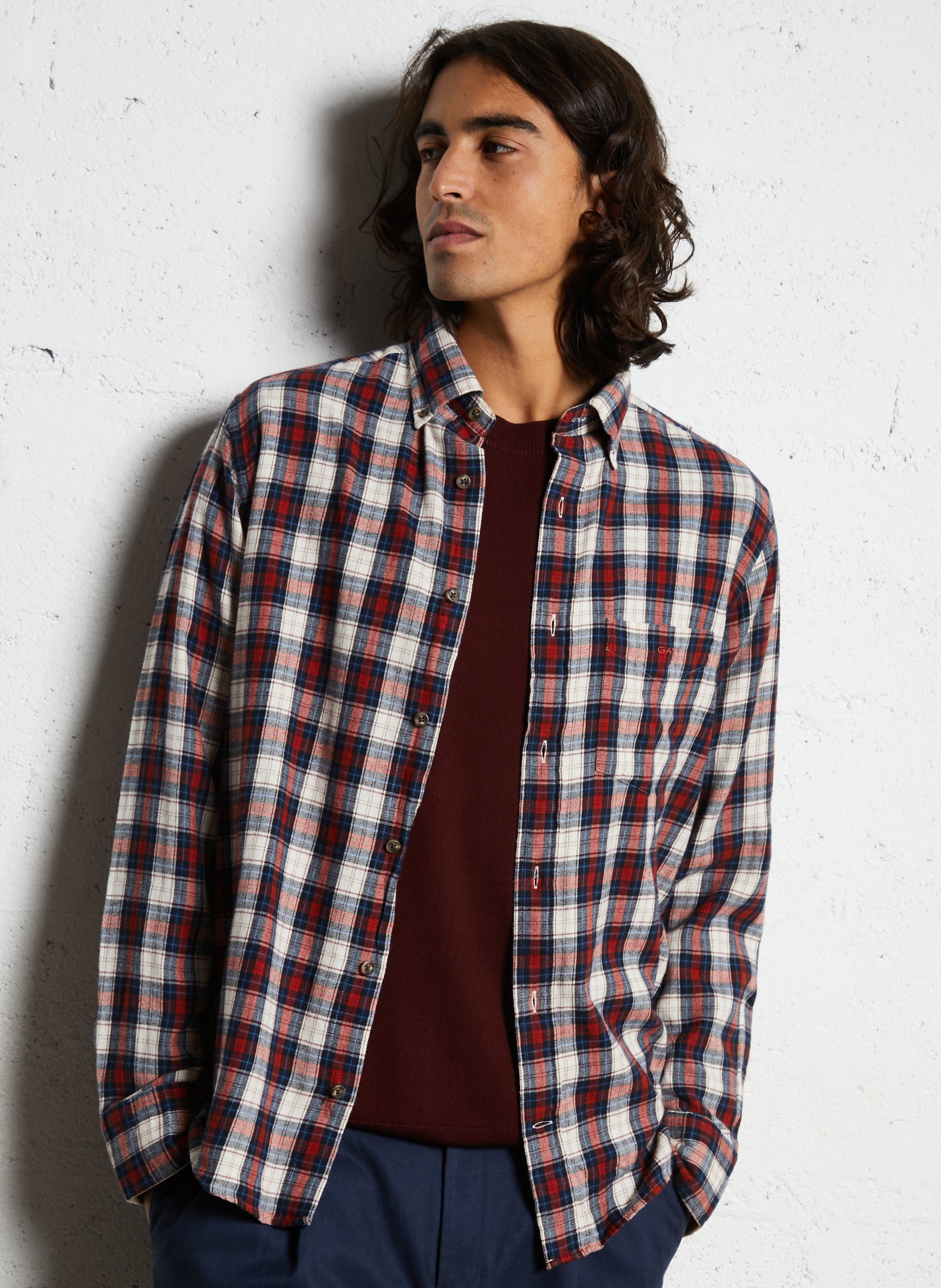 Regular checked shirt GANT Red