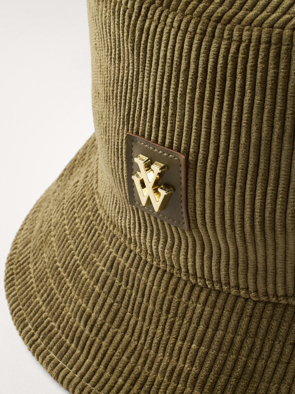 Corduroy bucket hat VANESSA WU Green