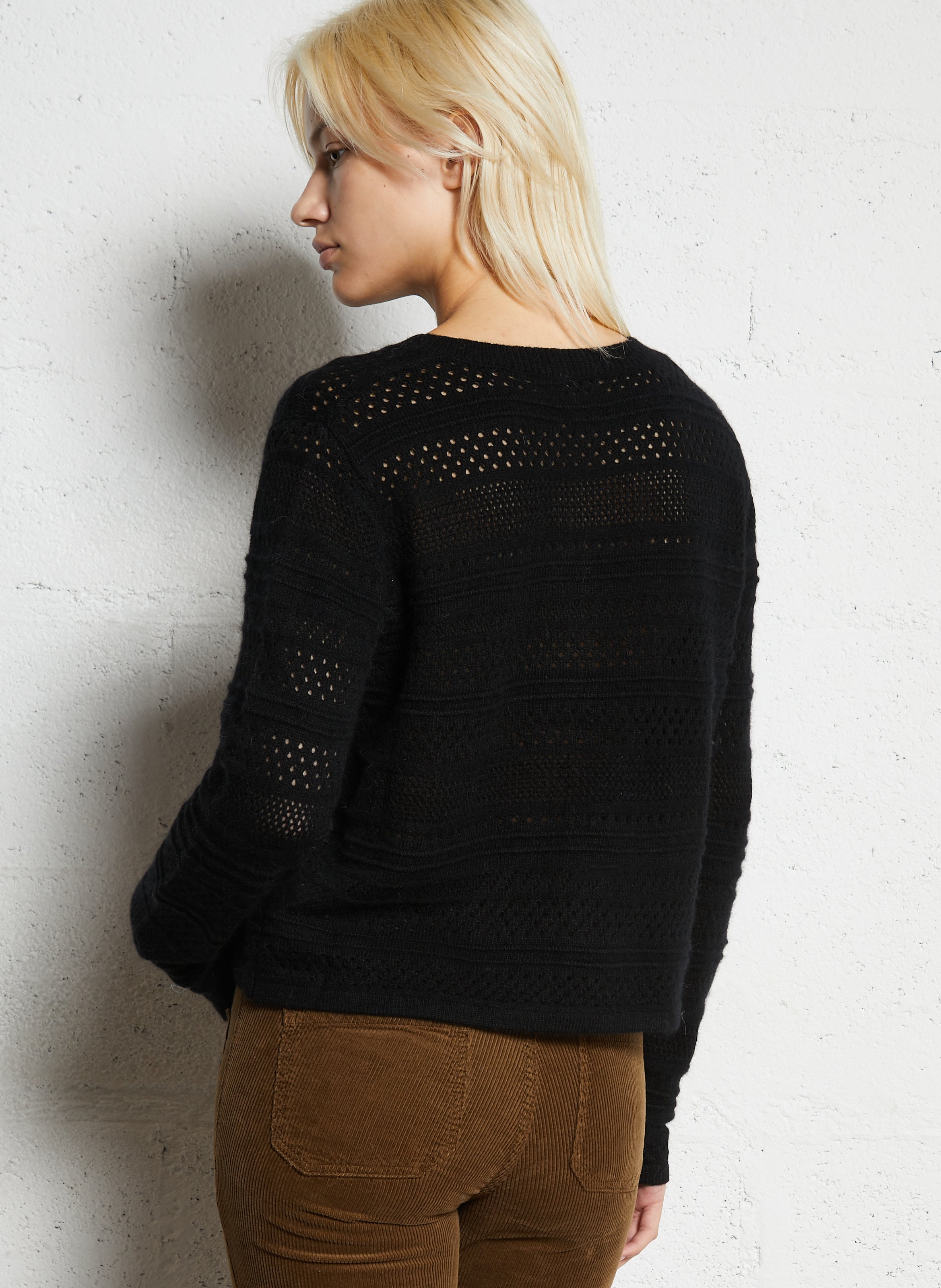 Gilet col rond  SEE U SOON Noir