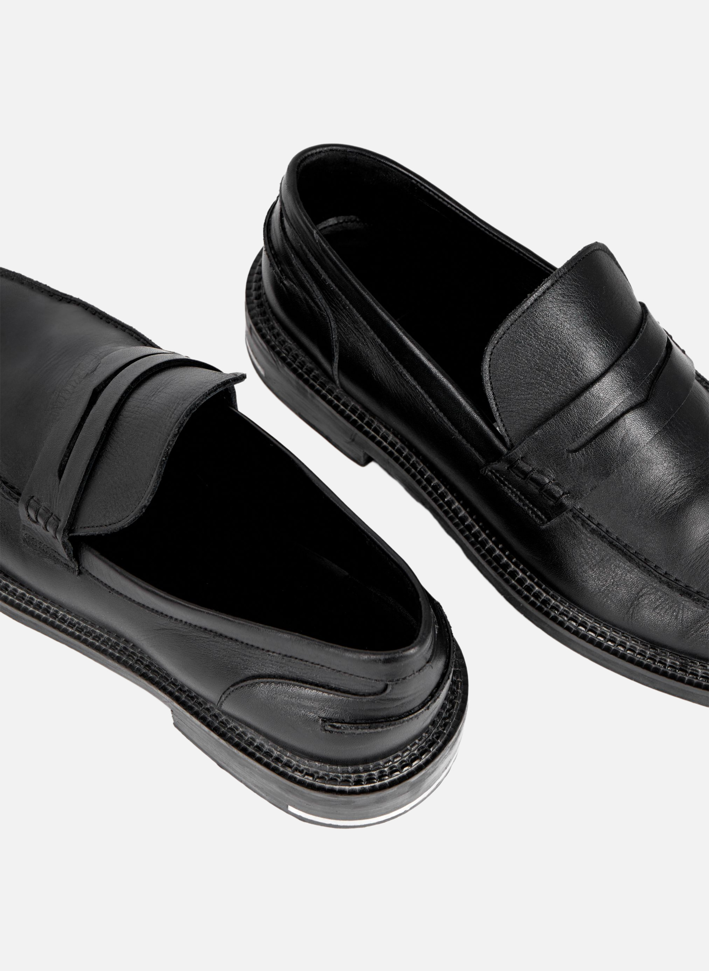 Leather penny loafers THE KOOPLES Black