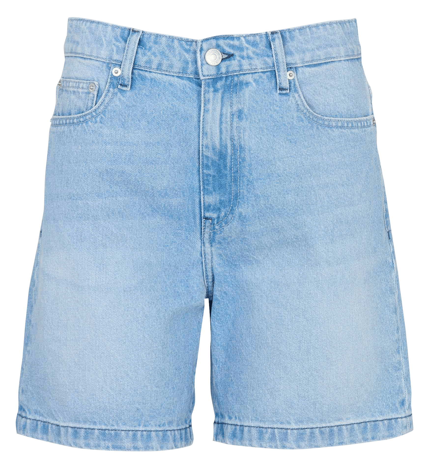 Bermuda droit en denim de coton ACQUAVERDE Bleu