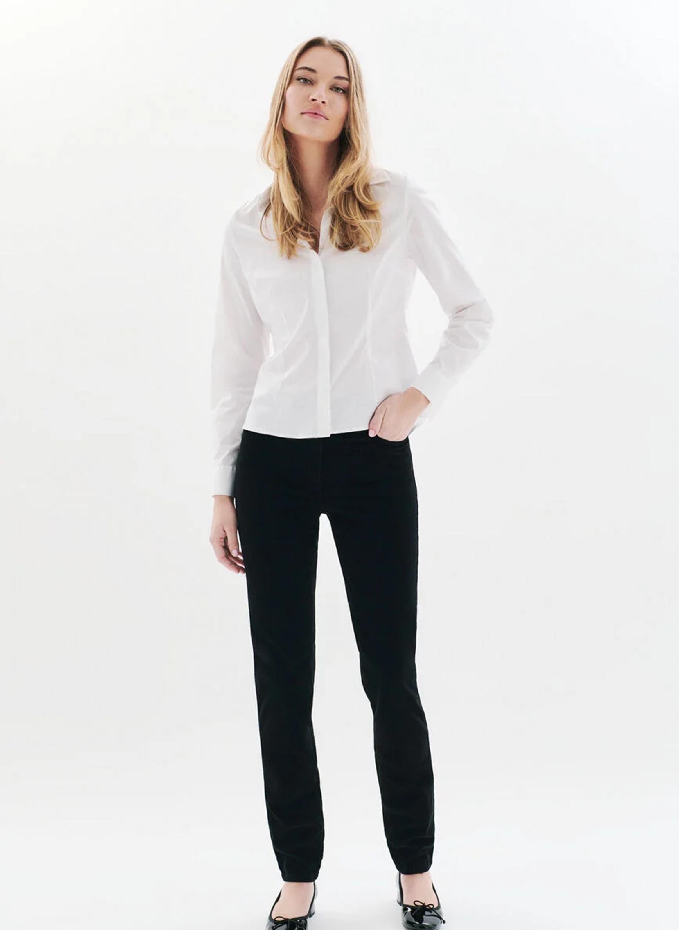 Classic collar in blended cotton CAROLL White