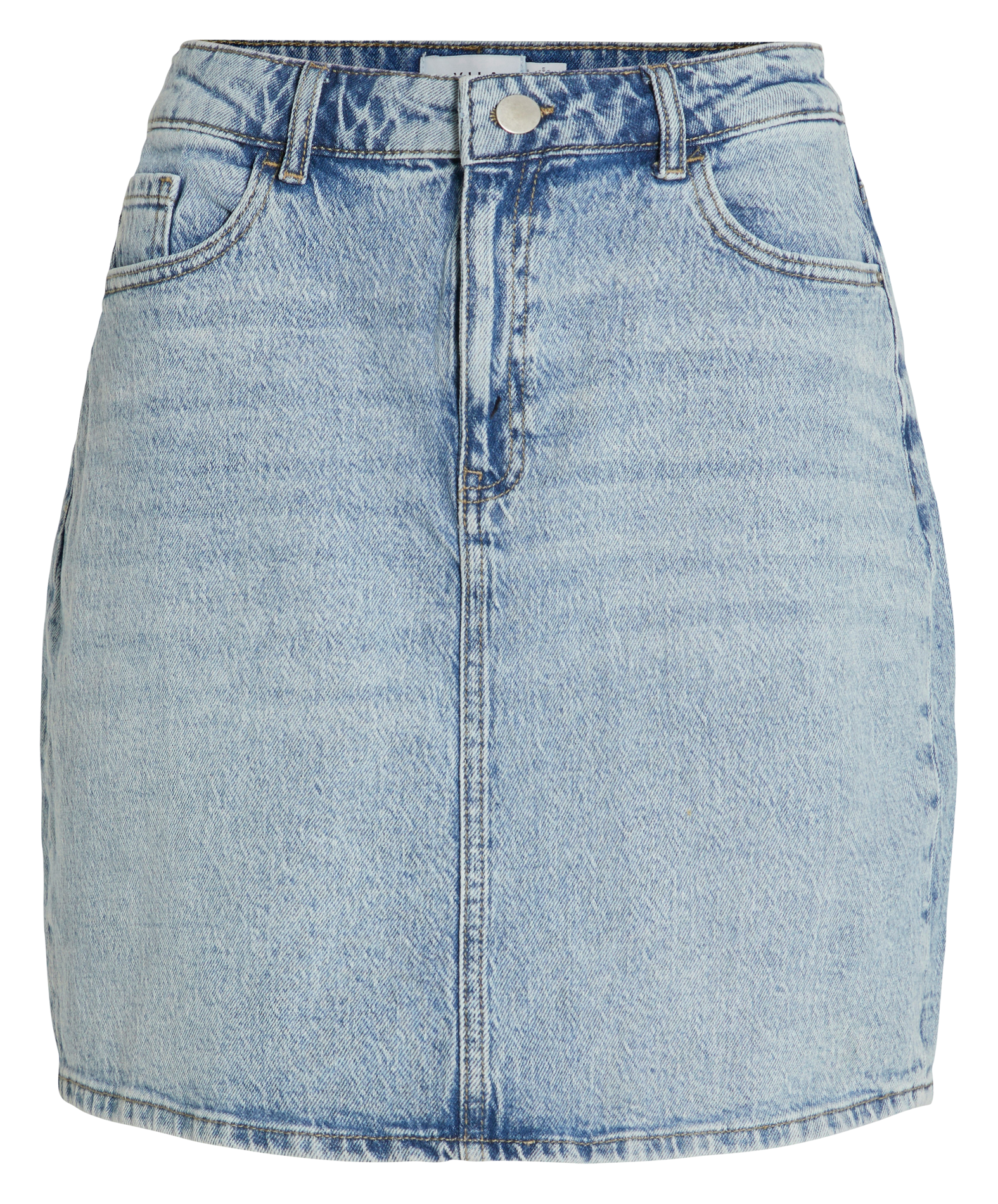 Jupe courte droite en jean VILA Bleu