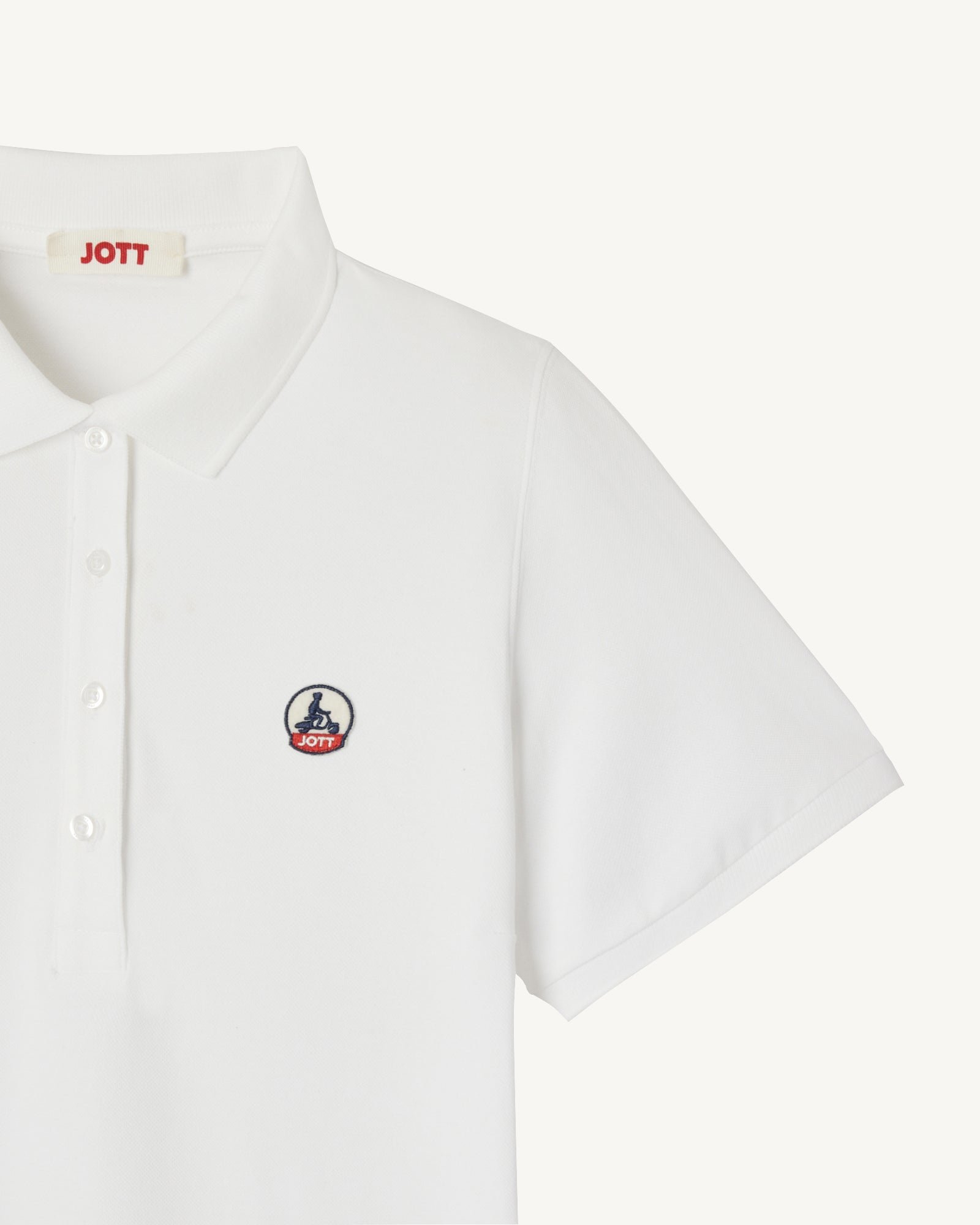 Organic cotton polo dress Palma JOTT White