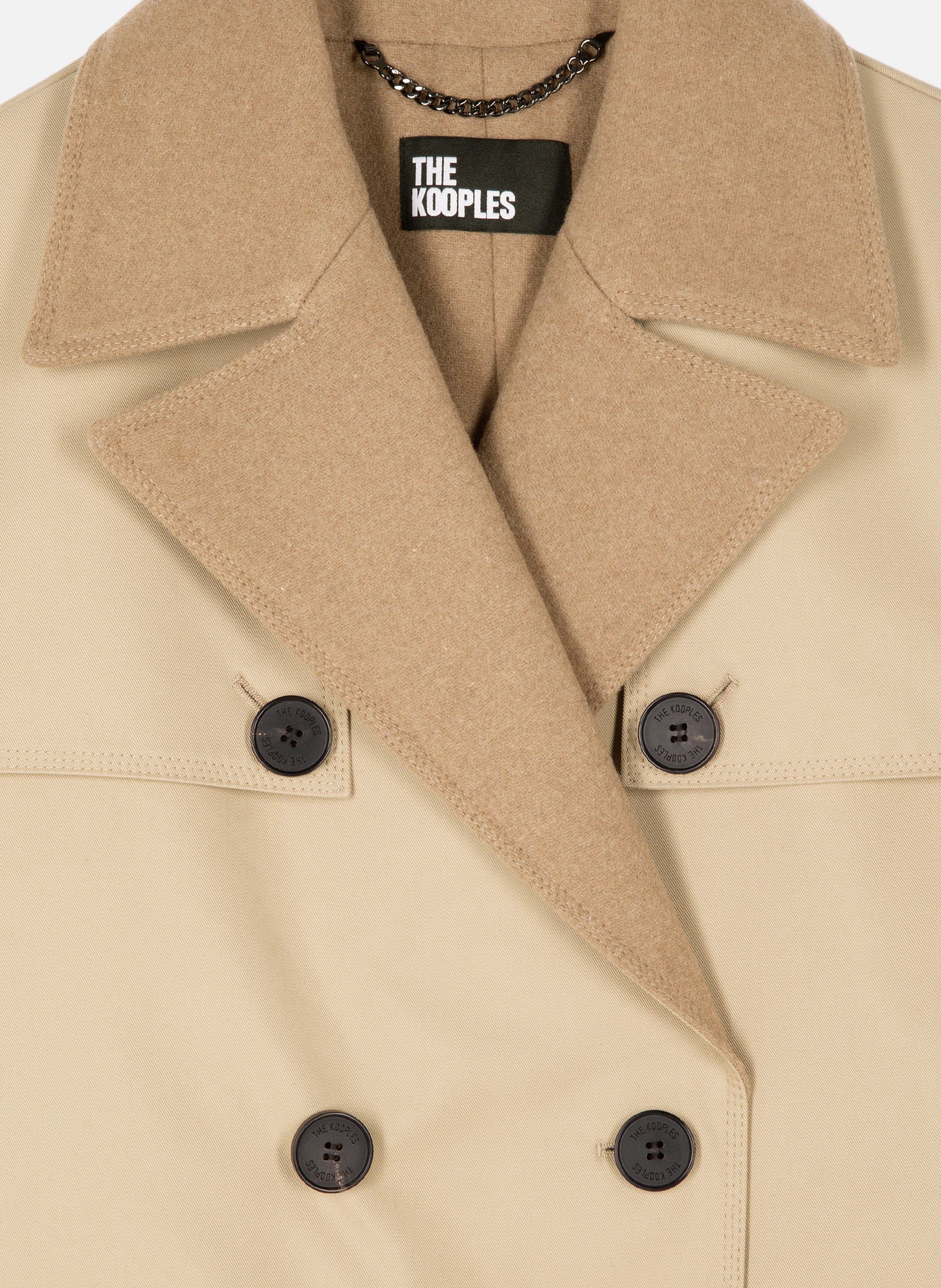 Coat lined in mixed wool THE KOOPLES Beige