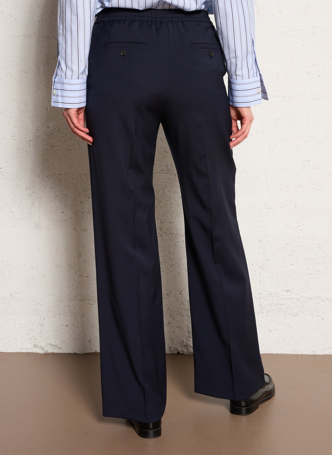 Wide woollen trousers MAX MARA WEEK END Blue