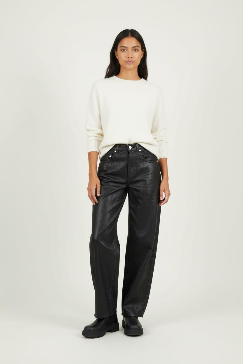Cropped slim jeans with studs LEVI'S - Seconde main Black