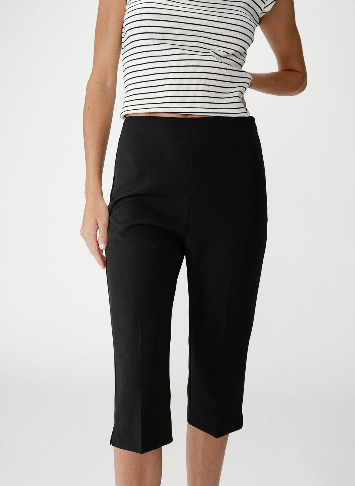 Capri à fentes GRACE ET MILA Noir
