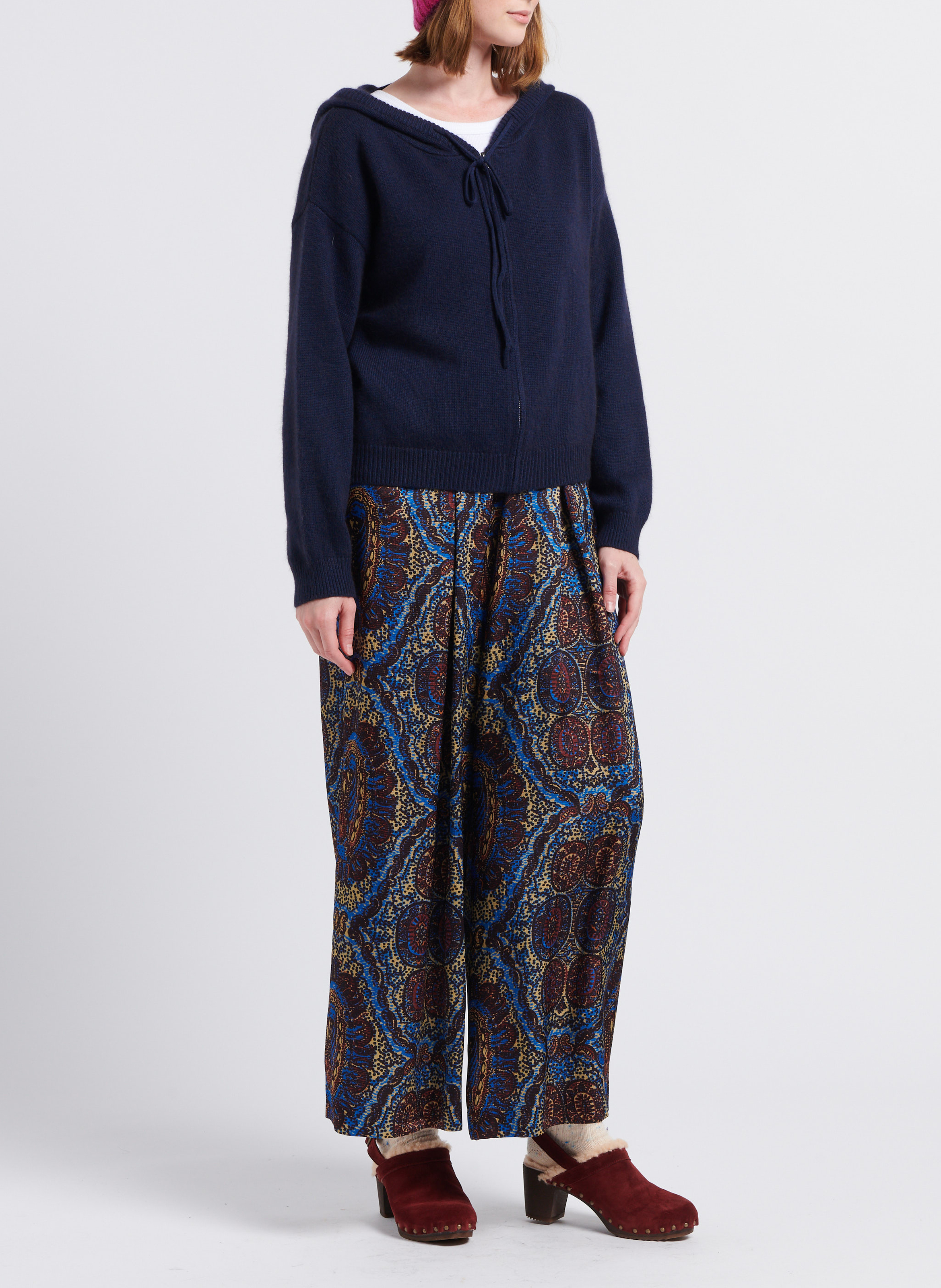 Gefütterte Clogs aus Veloursleder BOSABO Violett