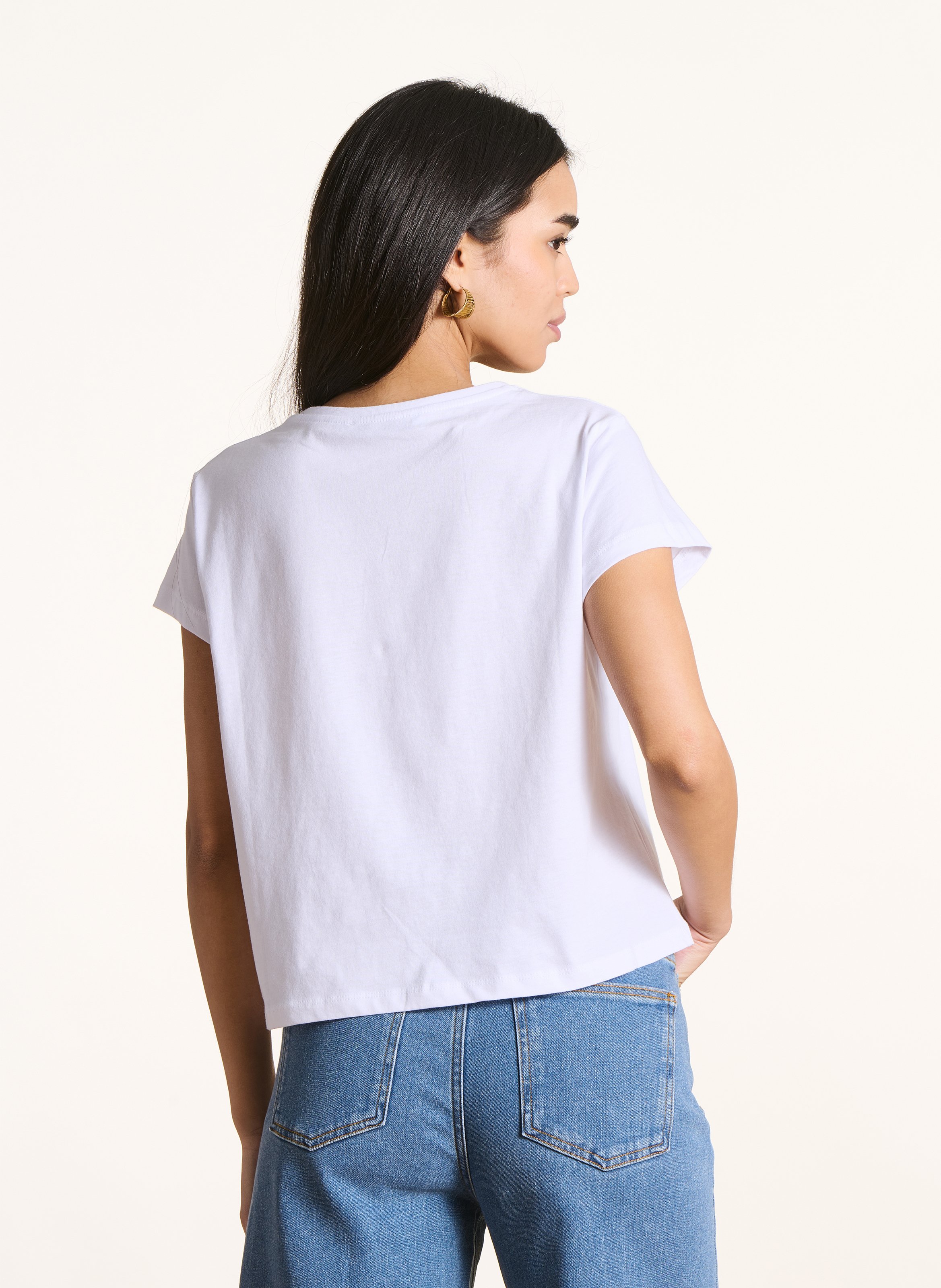 Tee-shirt oversize en coton biologique LA FEE MARABOUTEE Blanc