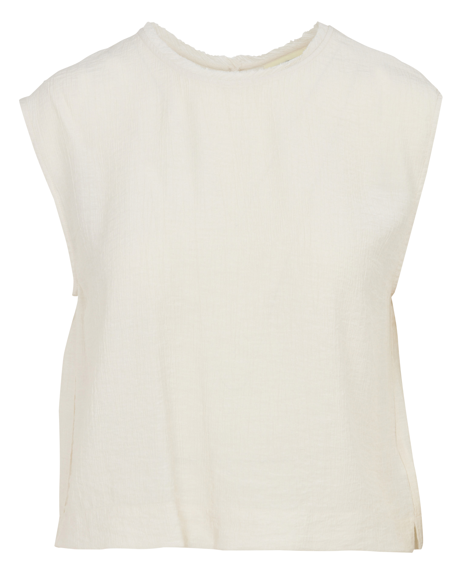 Top ample sans manches uni  HARTFORD Beige