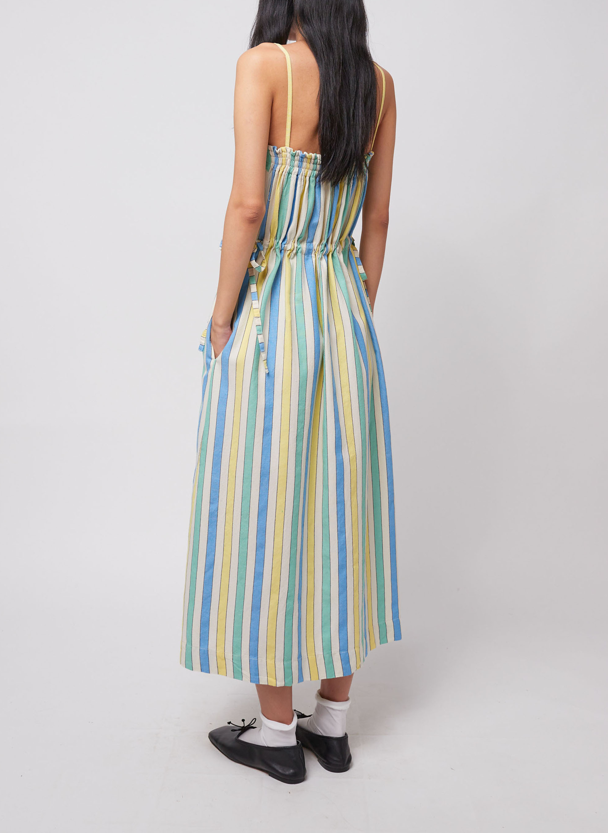 Lange, uitlopende jurk van katoen BOBO CHOSES Veelkleurig