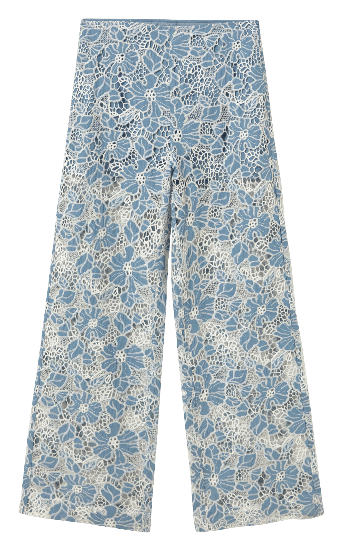 Pantalon droit en coton mélangé THE TINY BIG SISTER Gris