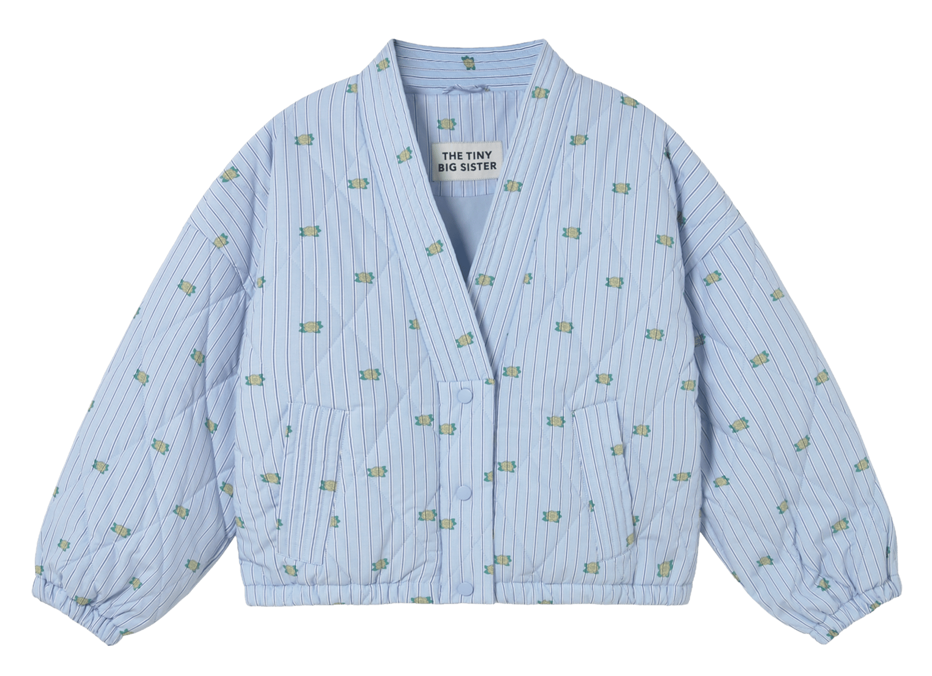 Veste oversize matelassée en coton THE TINY BIG SISTER Bleu