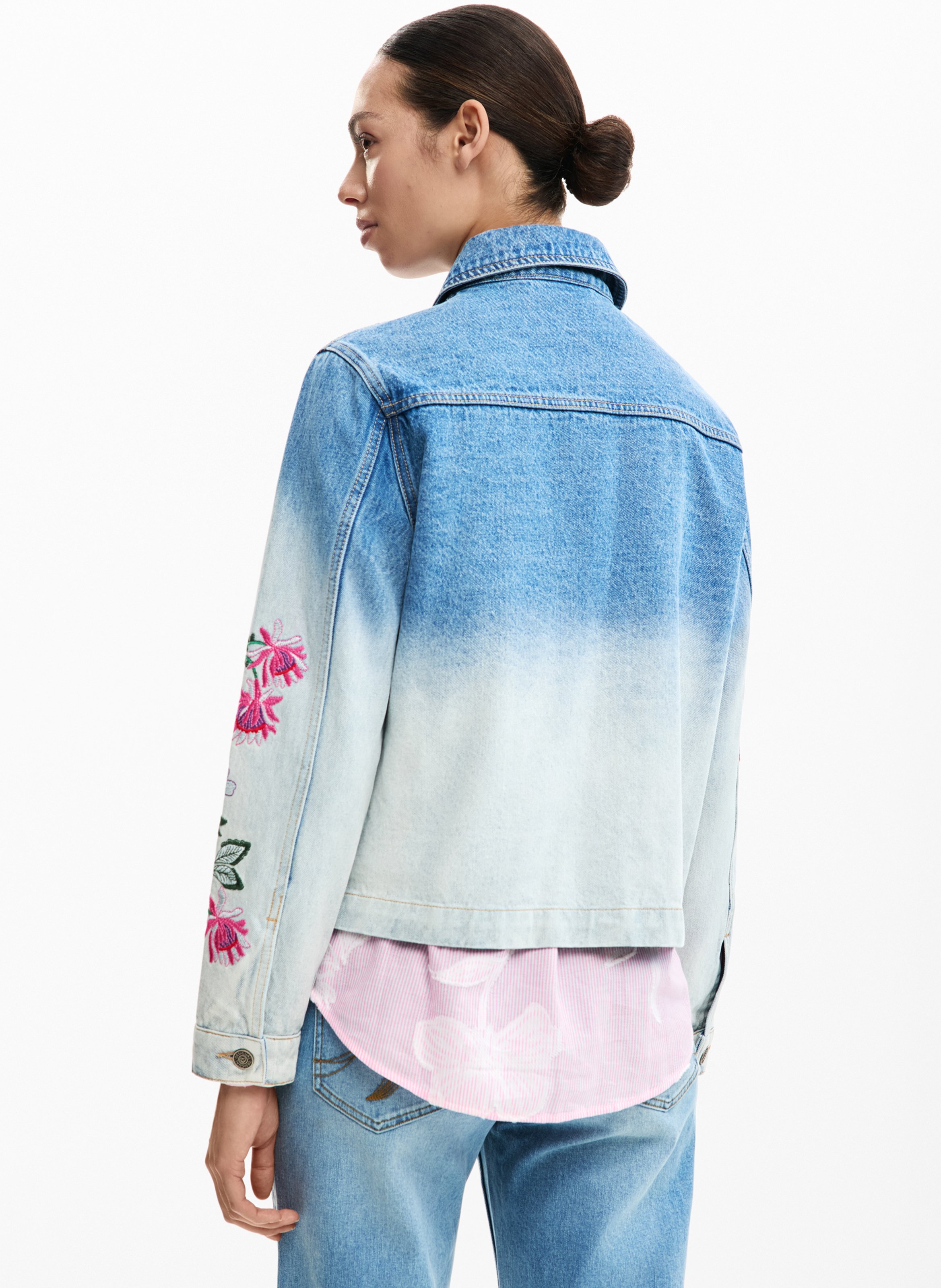 Veste en jean col classique DESIGUAL Bleu