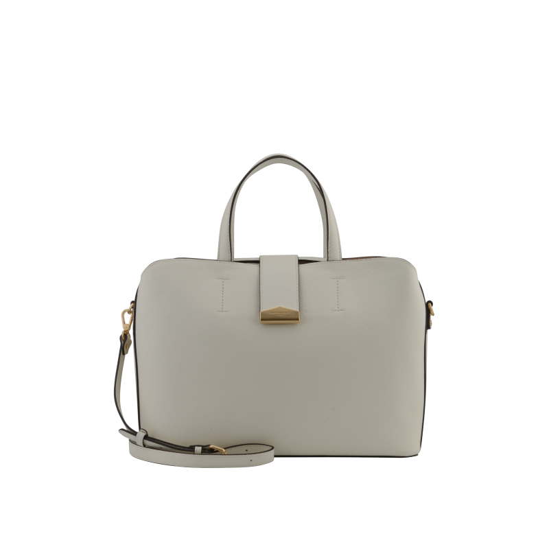 Calfskin leather handbag Beige