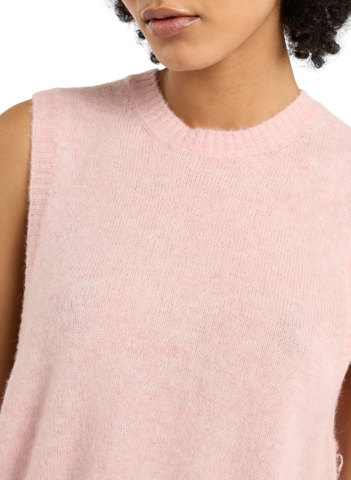 Sleeveless alpaca-blend sweater Pink