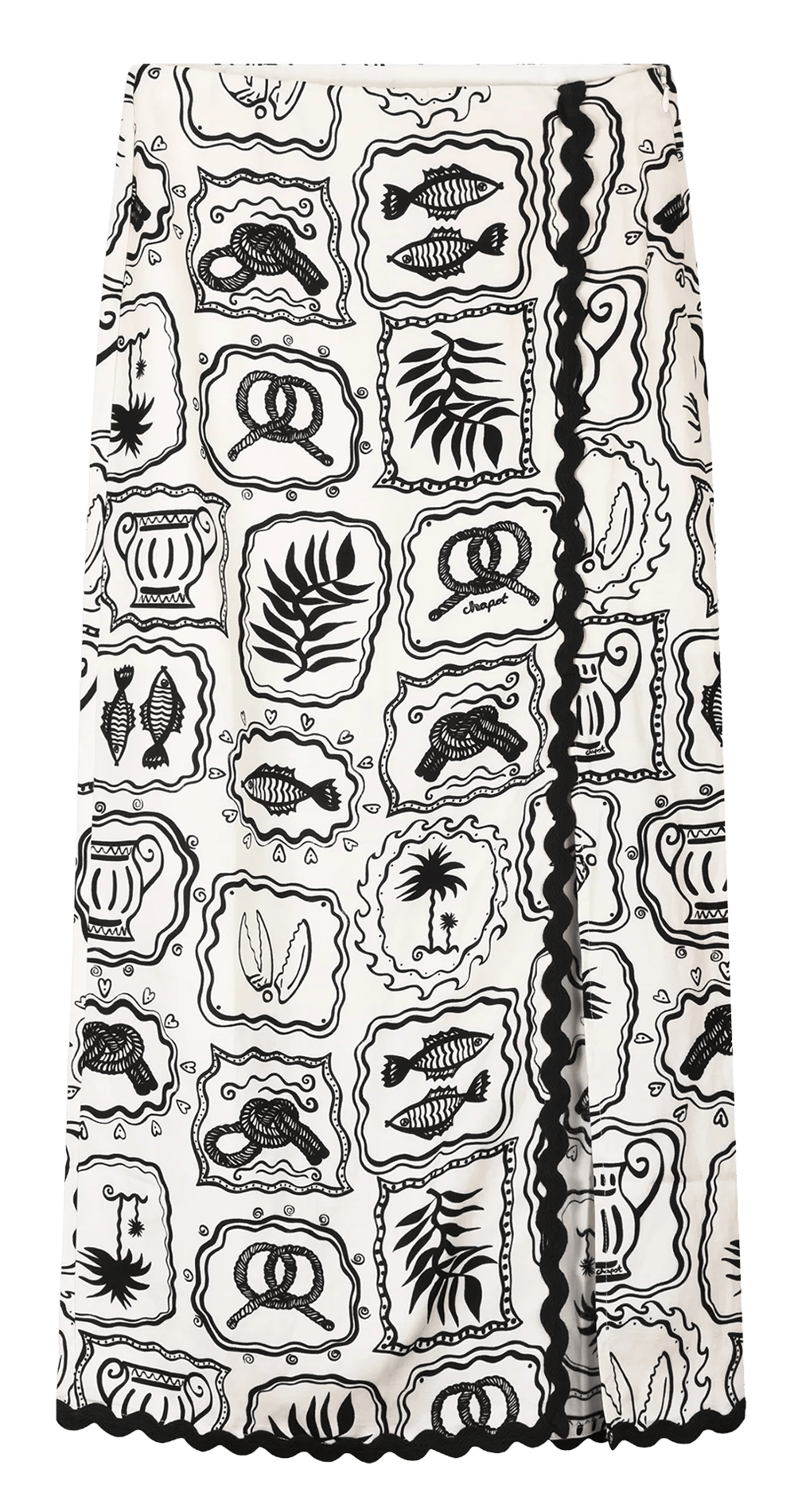 Long printed skirt FABIENNE CHAPOT White