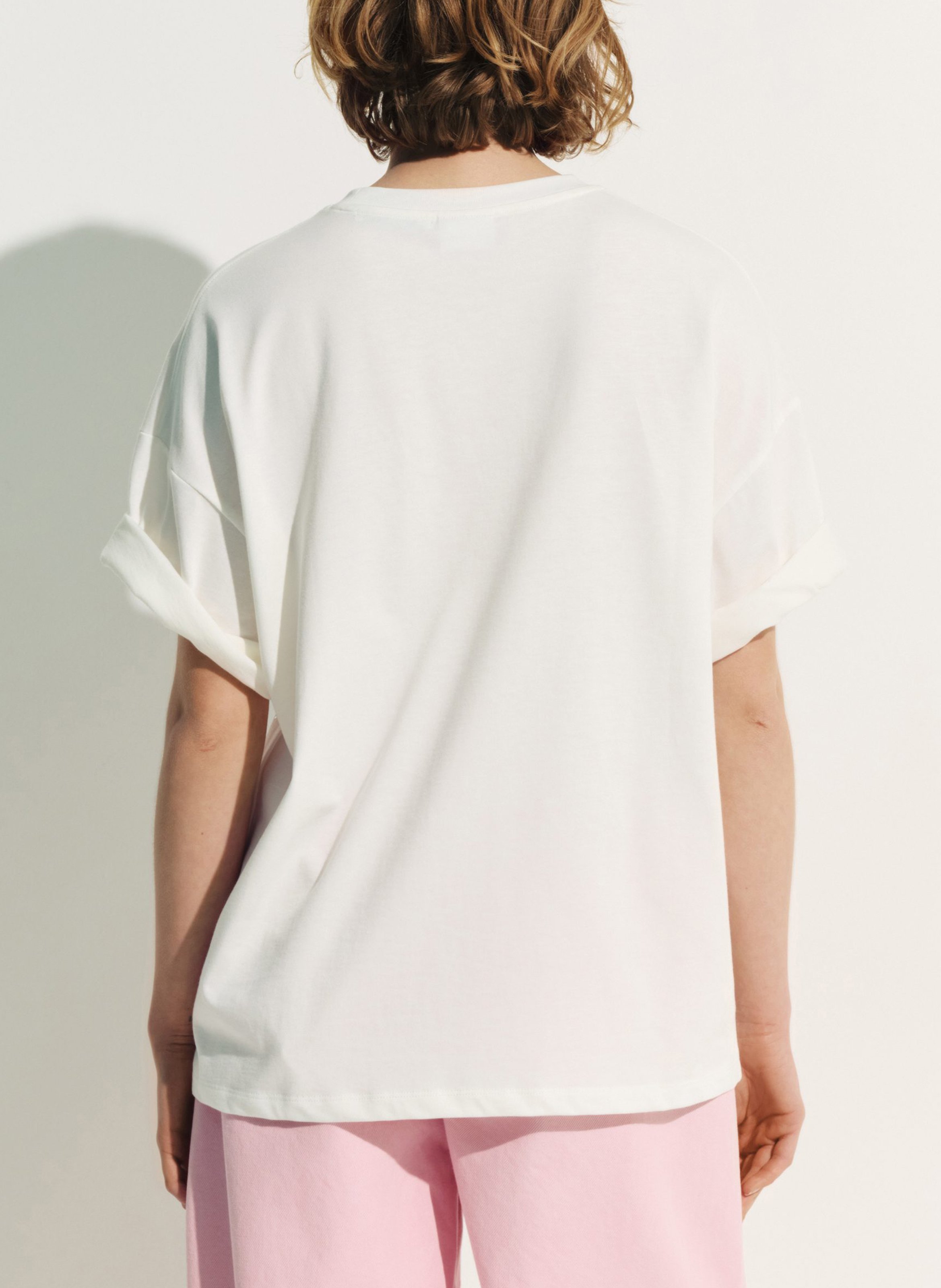 Round-neck printed T-shirt ESSENTIEL ANTWERP White