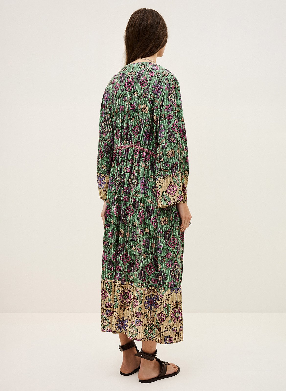 Kimono long imprimé BA&SH Vert