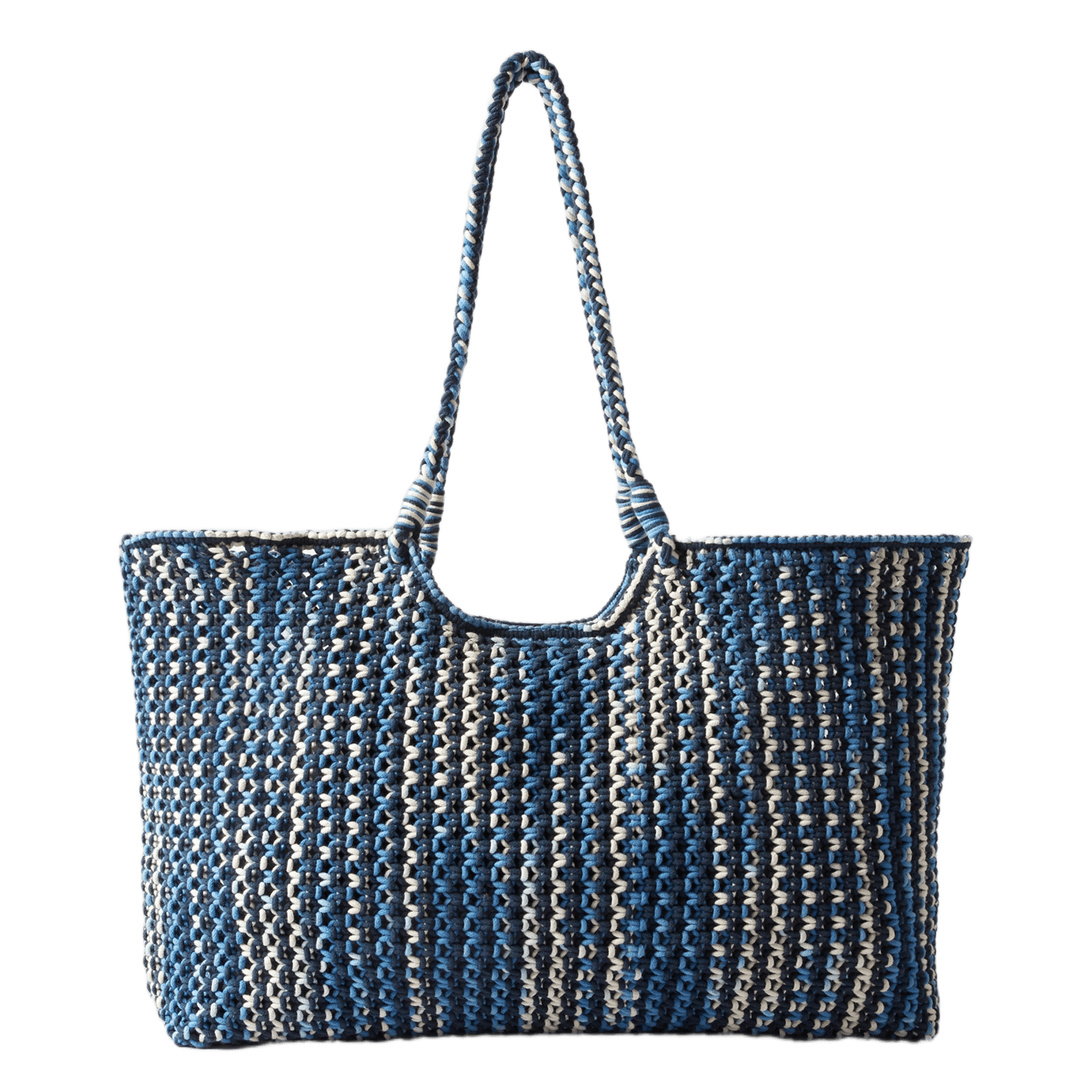 Sac cabas allongé tressé CLAUDIE PIERLOT Bleu