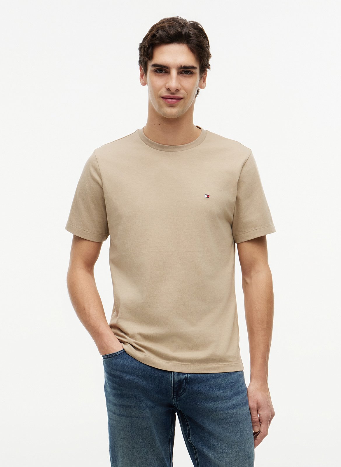 Rundhals-T-Shirt aus Baumwolle TOMMY HILFIGER