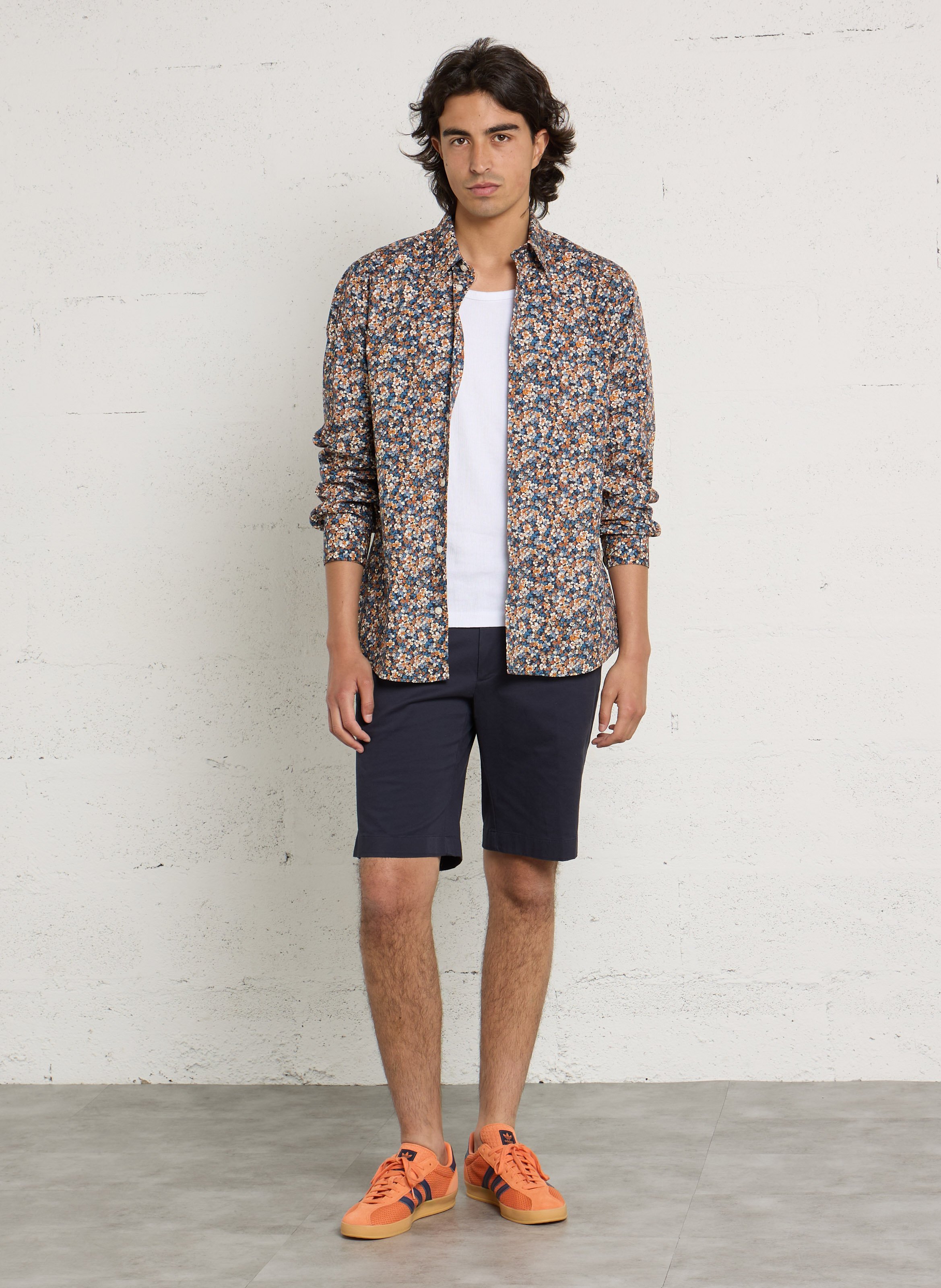 Chemise slim en coton AU PRINTEMPS PARIS Multicolore