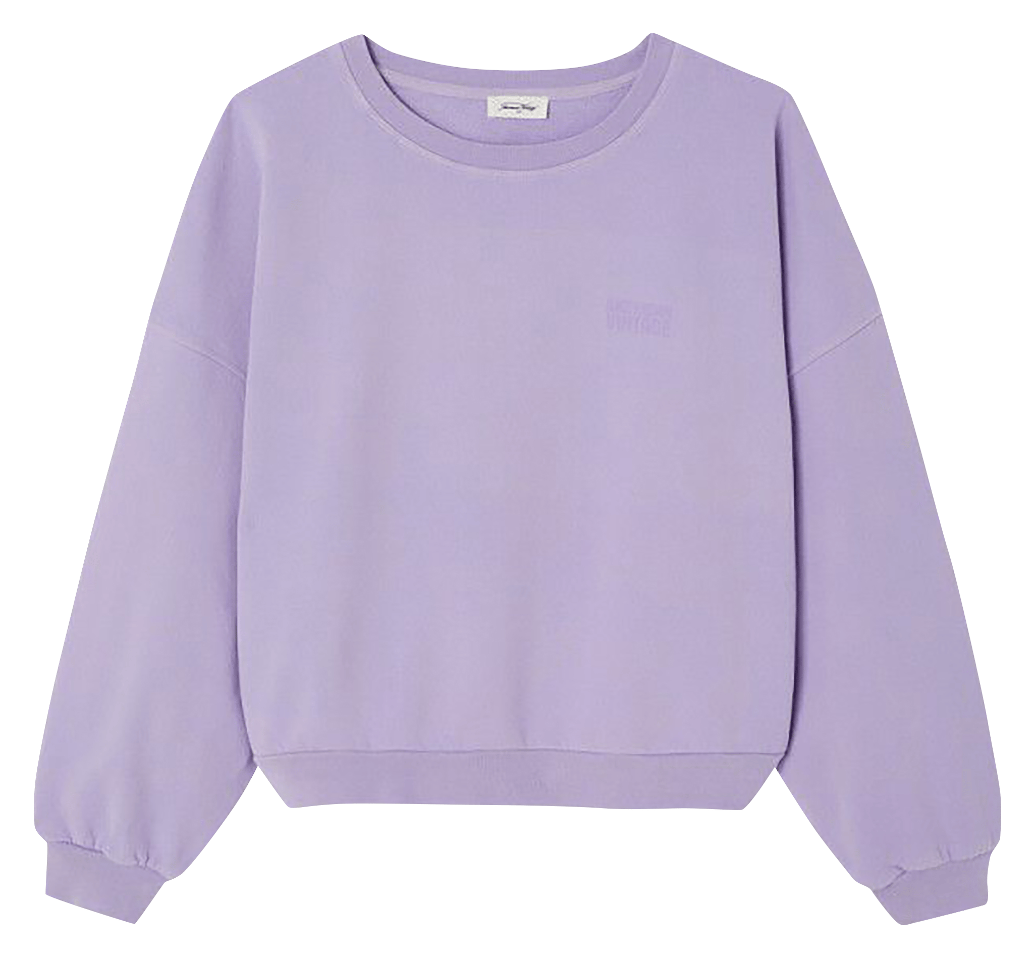 Loose-fit round-neck cotton sweater AMERICAN VINTAGE Purple