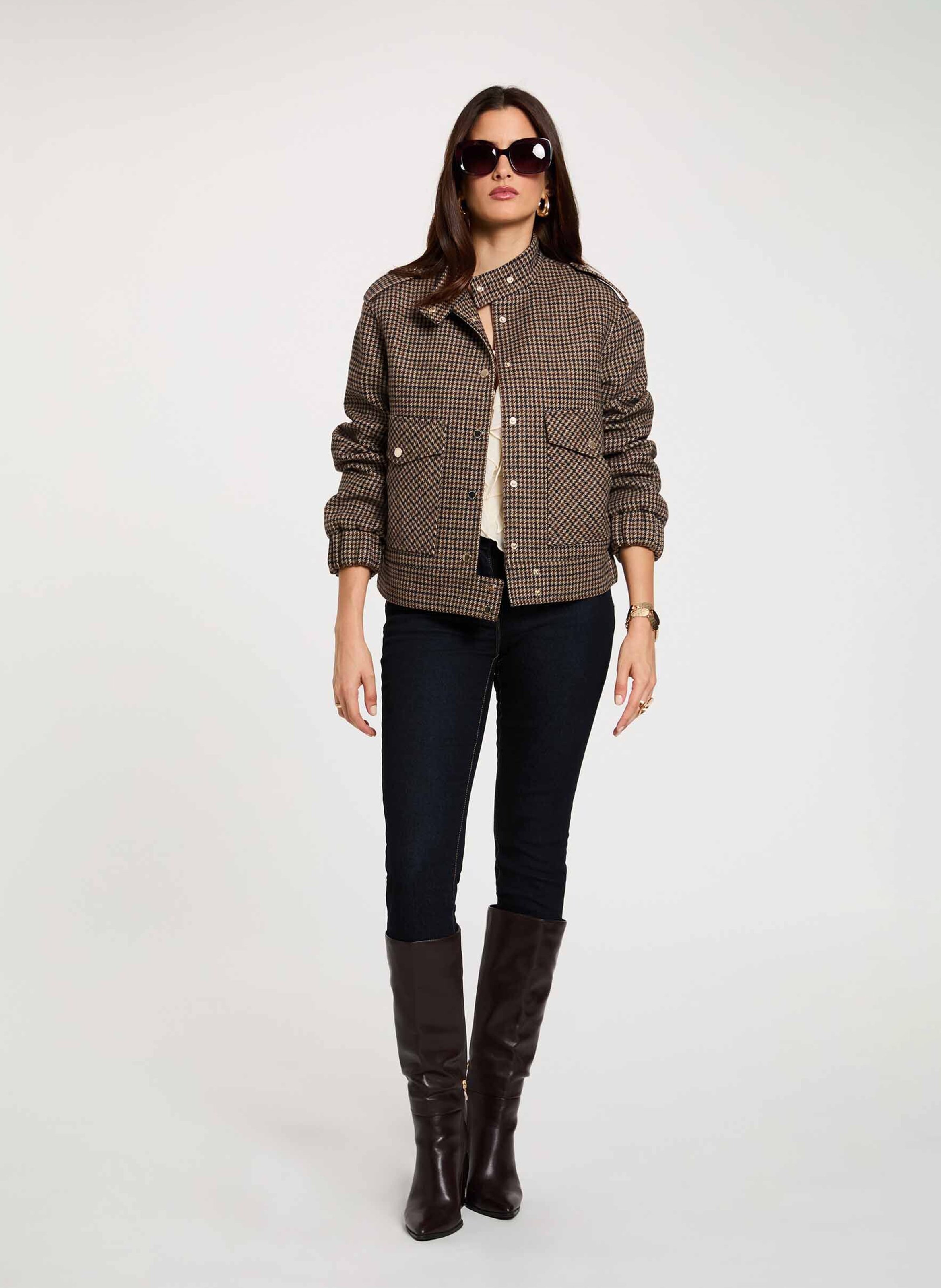 Patterned High-Neck Jacket MORGAN Multicolored