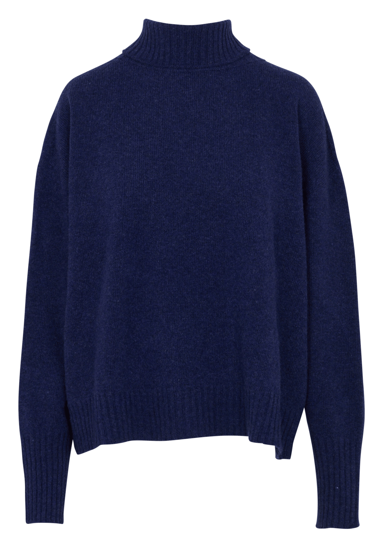 Ruimvallende, wollen coltrui HOD PARIS Blauw