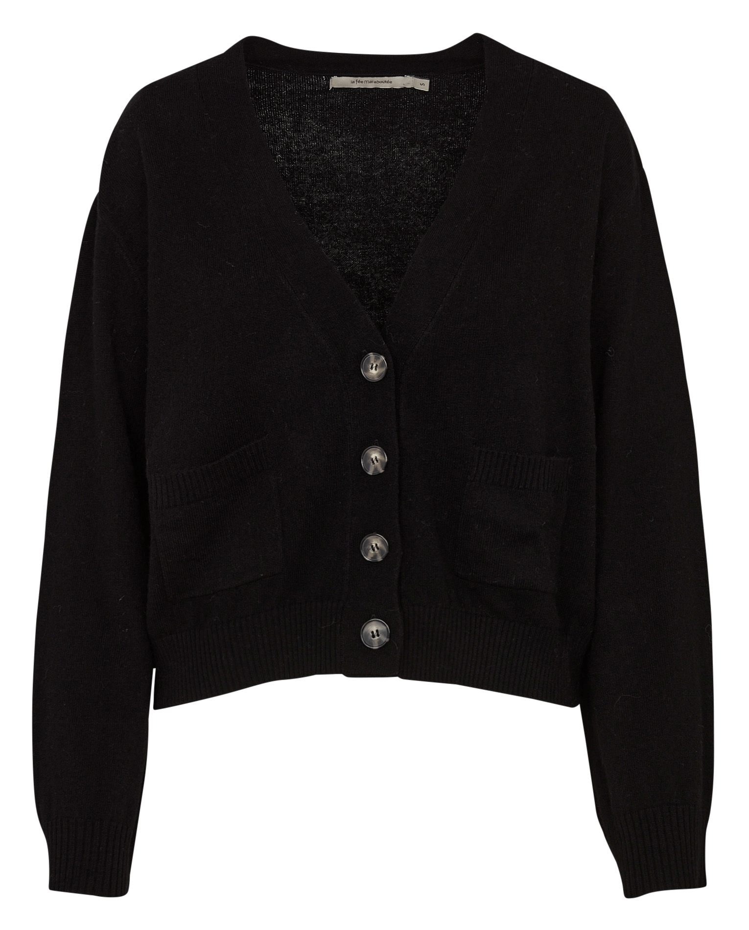 Gilet droit fin en laine et cachemire LA FEE MARABOUTEE