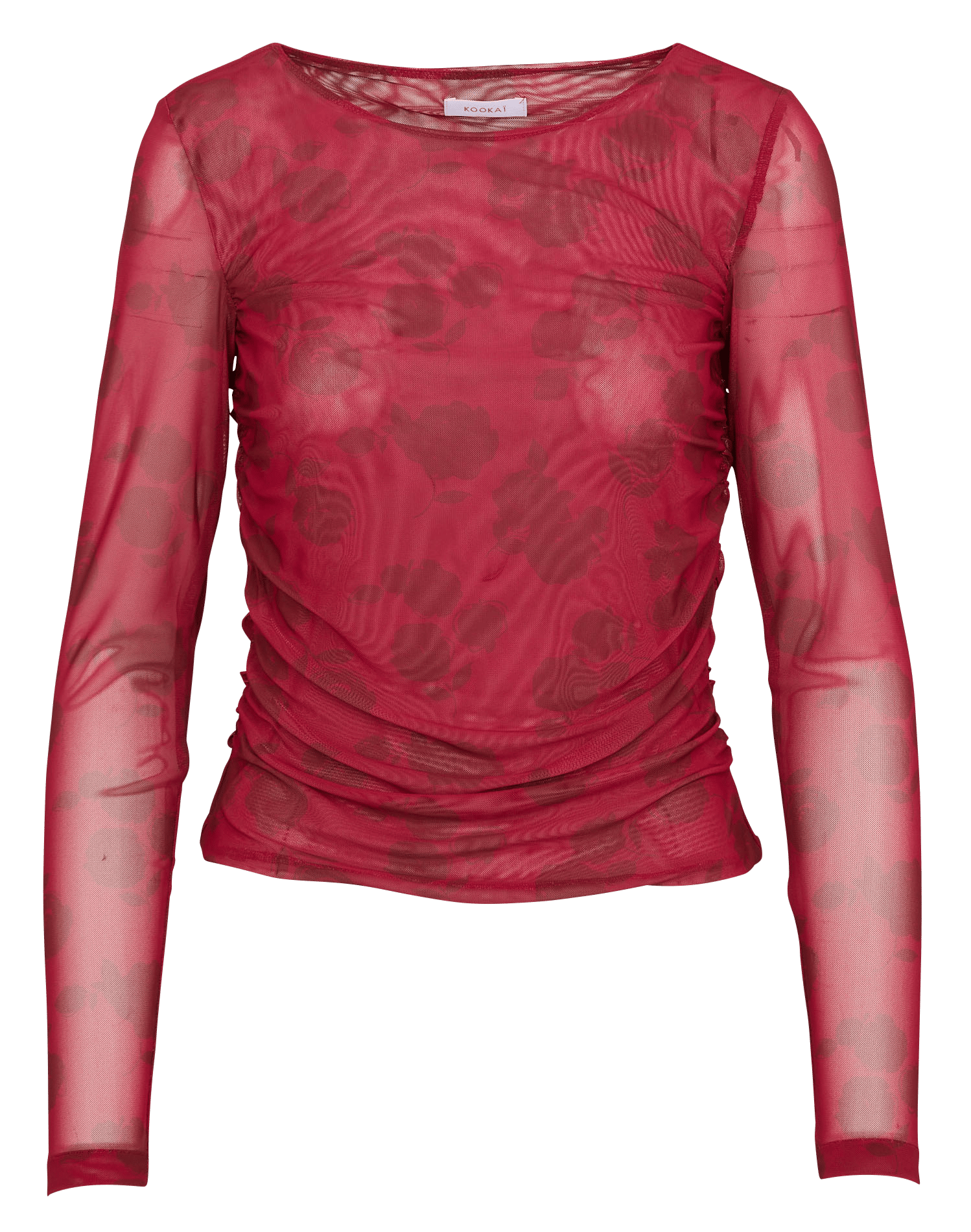 Langarmtop mit Blumenprint KOOKAI Rot