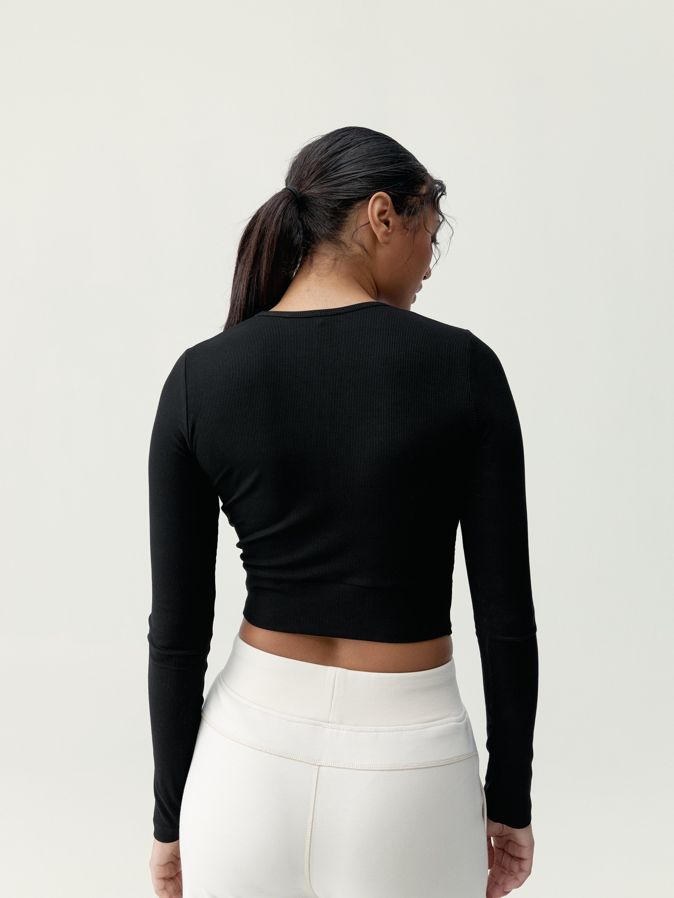 Women's THALA long-sleeved sports T-shirt BORN Black