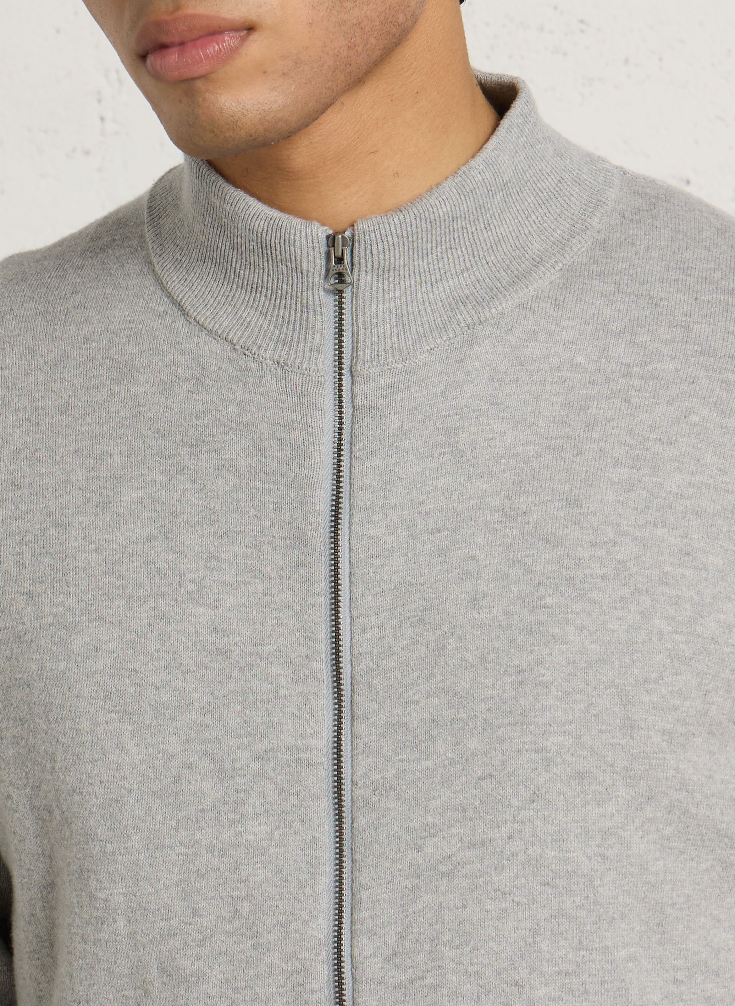 Strickjacke aus Baumwoll-Mix mit Stehkragen PEPE JEANS Grau