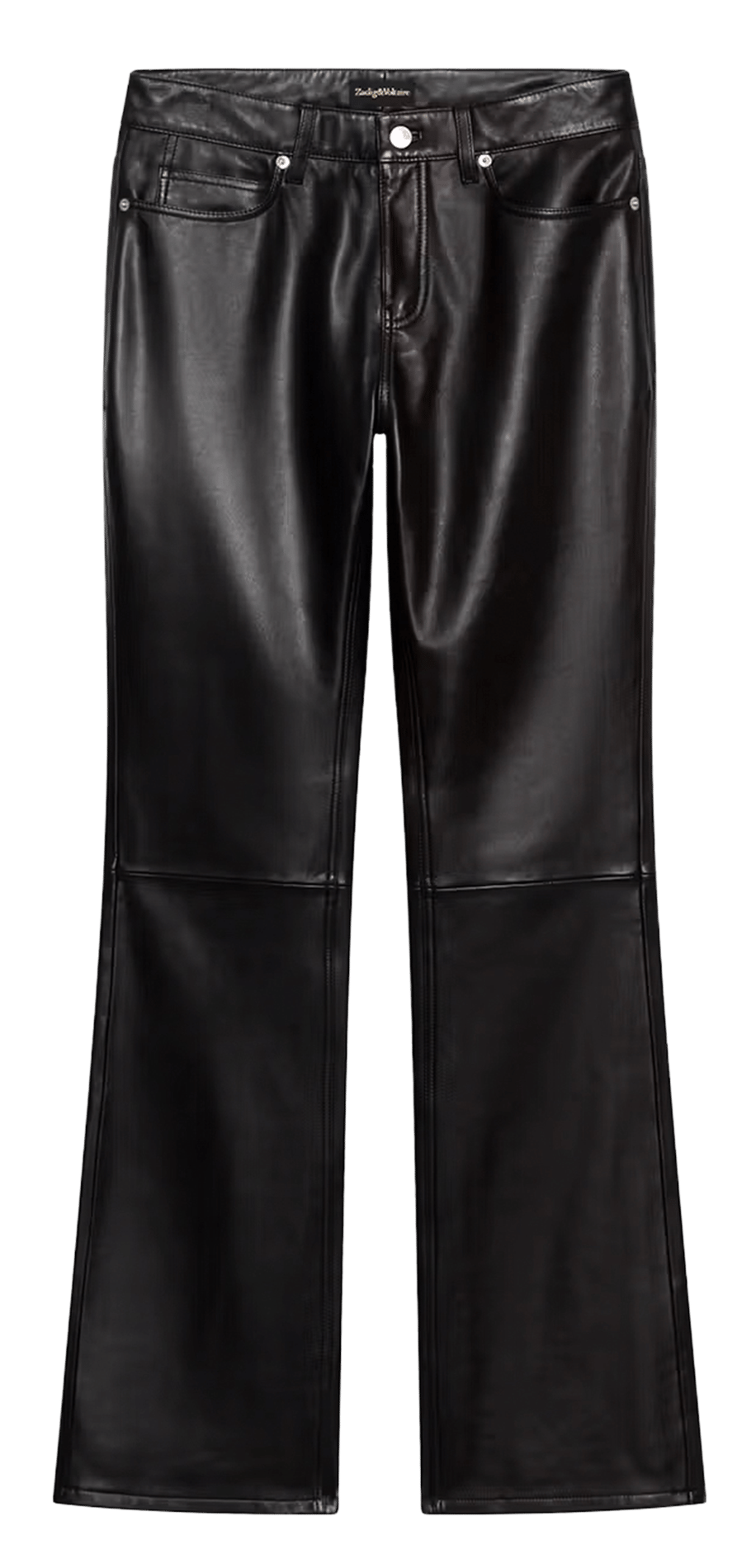 Leren flared broek met hoge taille ZADIG&VOLTAIRE Zwart