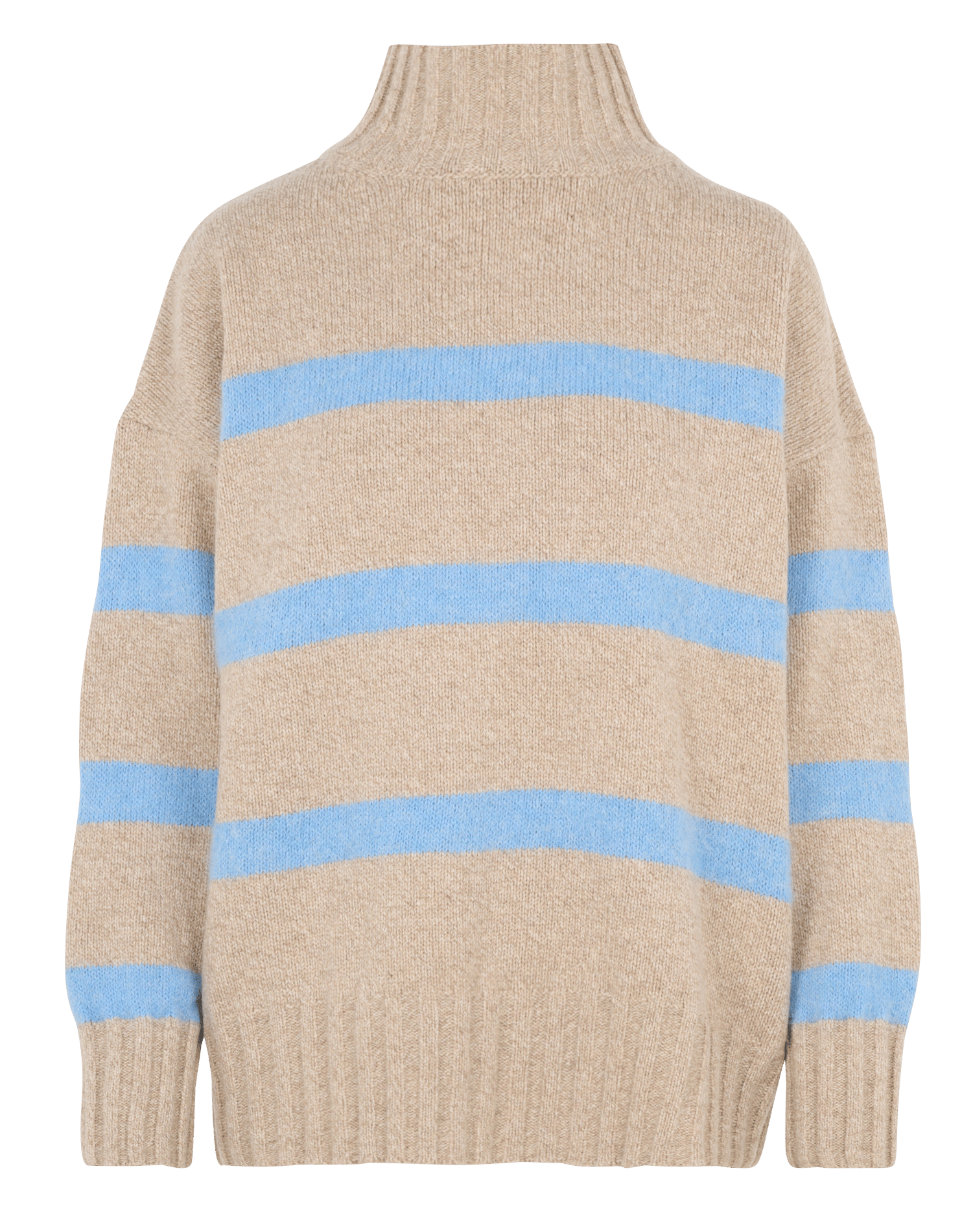 Oversized high-neck striped wool sweater THINKING MU Multicolored