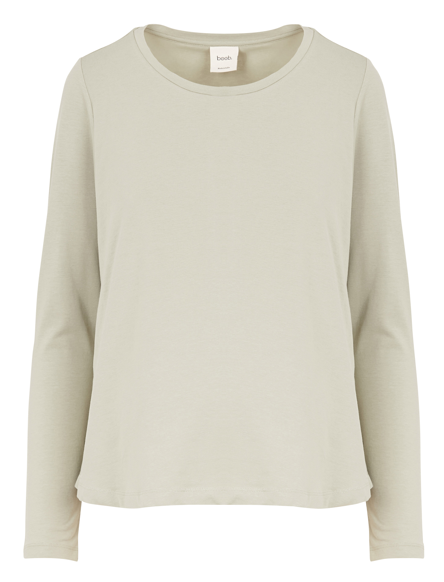 Tee-shirt col rond en coton bio mélangé  BOOB Vert