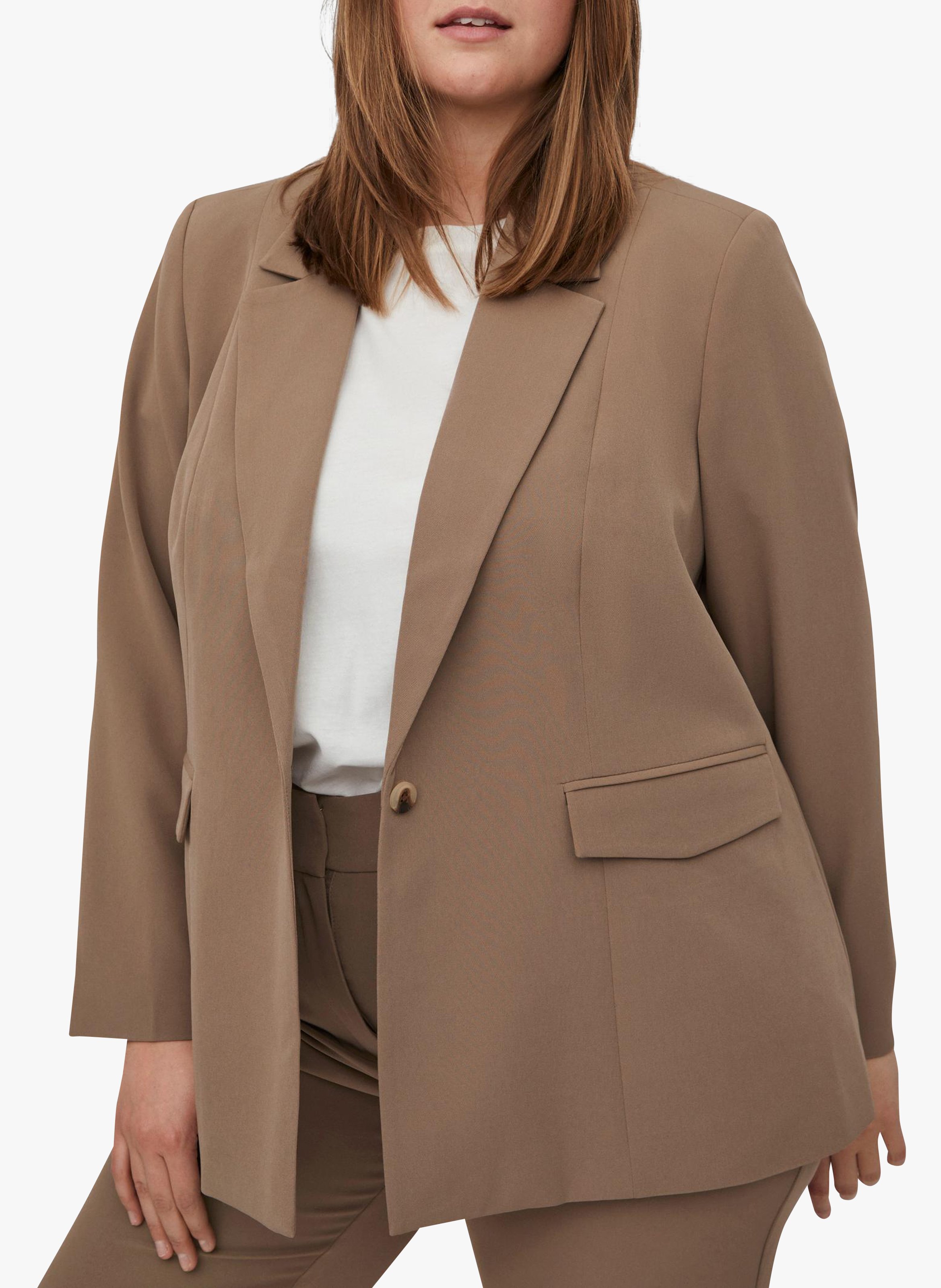 Veste de tailleur droite  EVOKED Marron