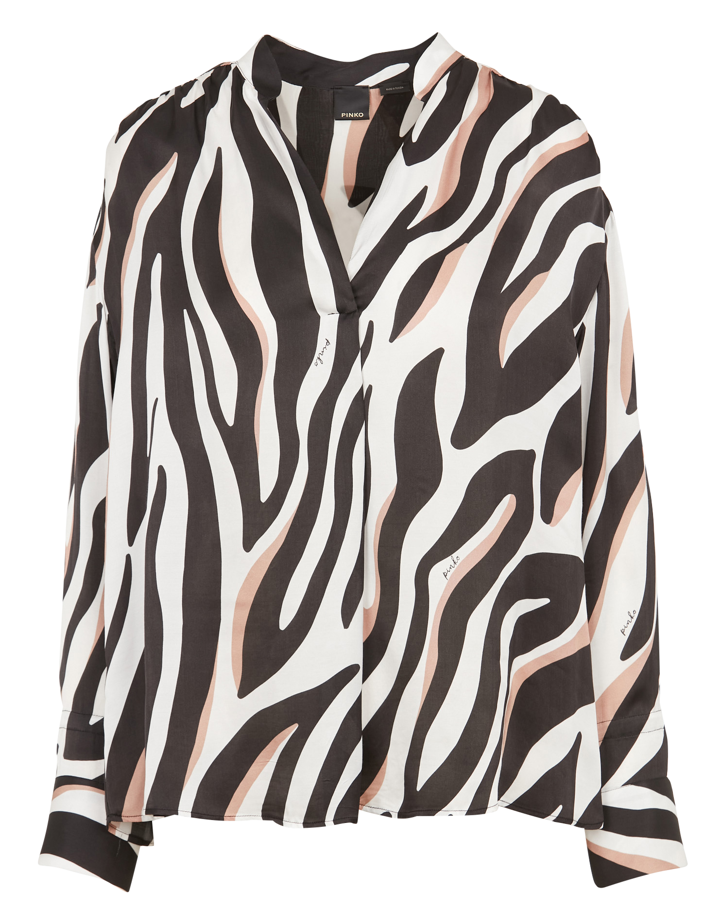 Satin V-neck straight-cut blouse PINKO
