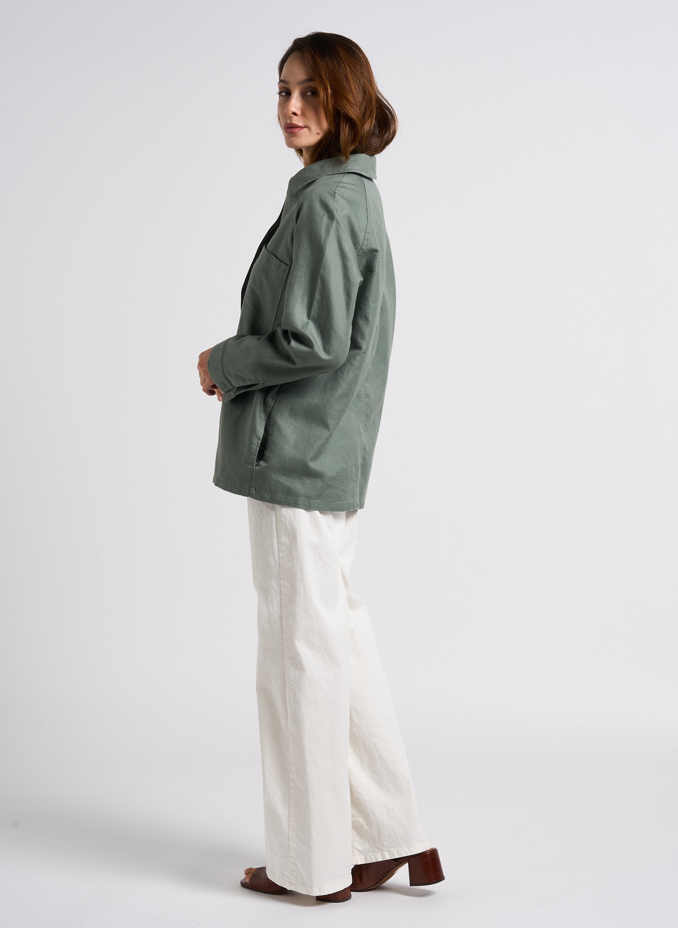 Mules à talon en cuir JONAK Marron