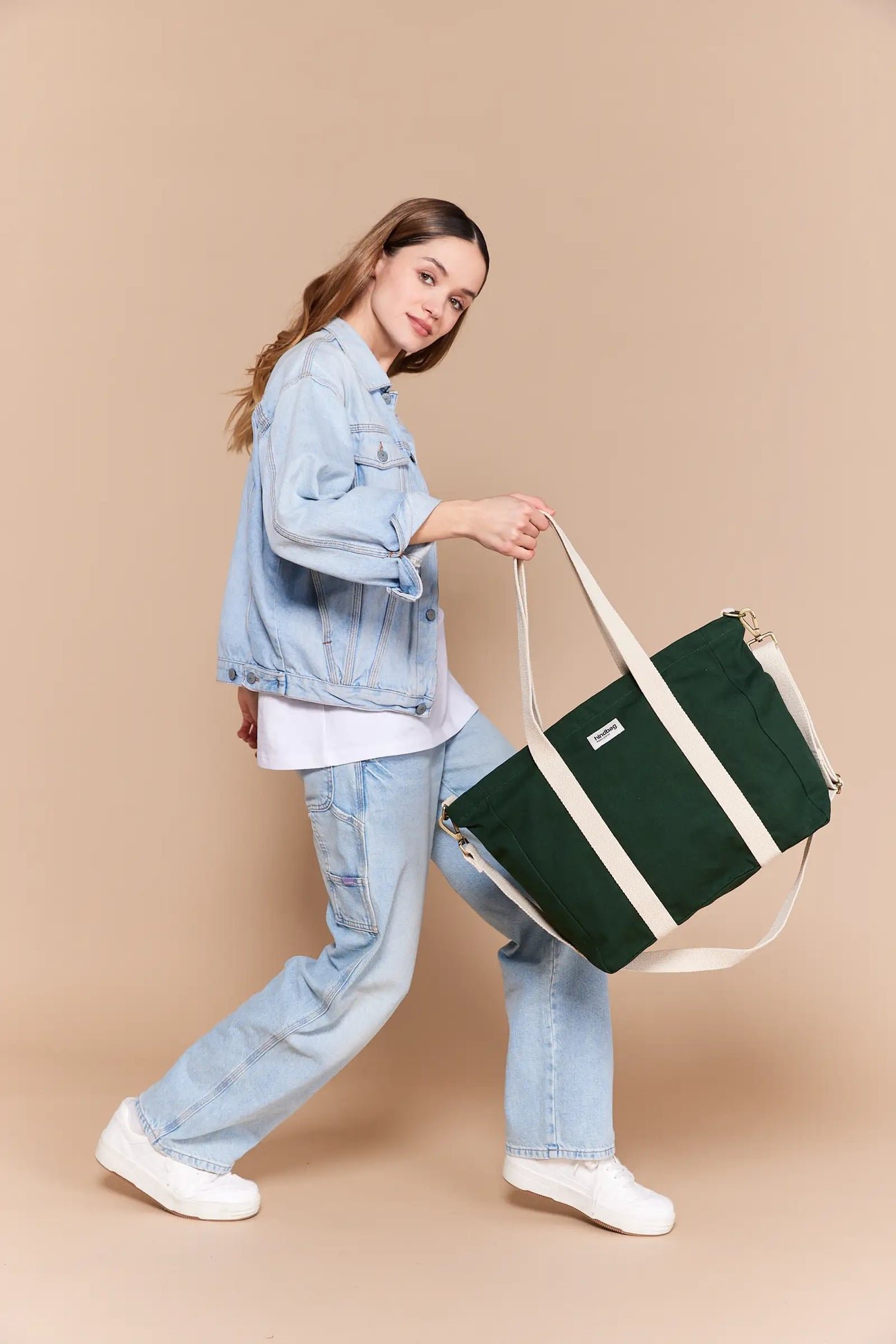 Cotton tote bag HINDBAG Green