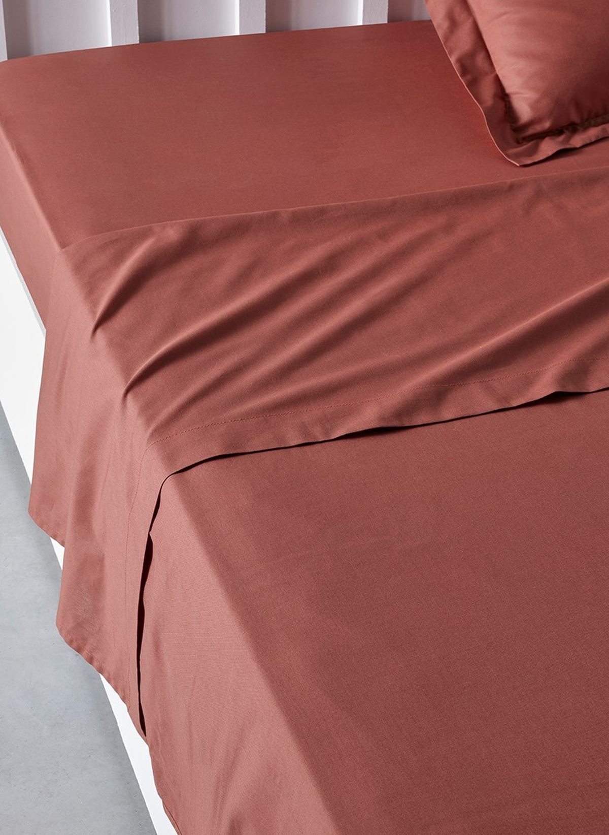 Flat sheet for bed in plain cotton TODAY LINGE DE MAISON Red