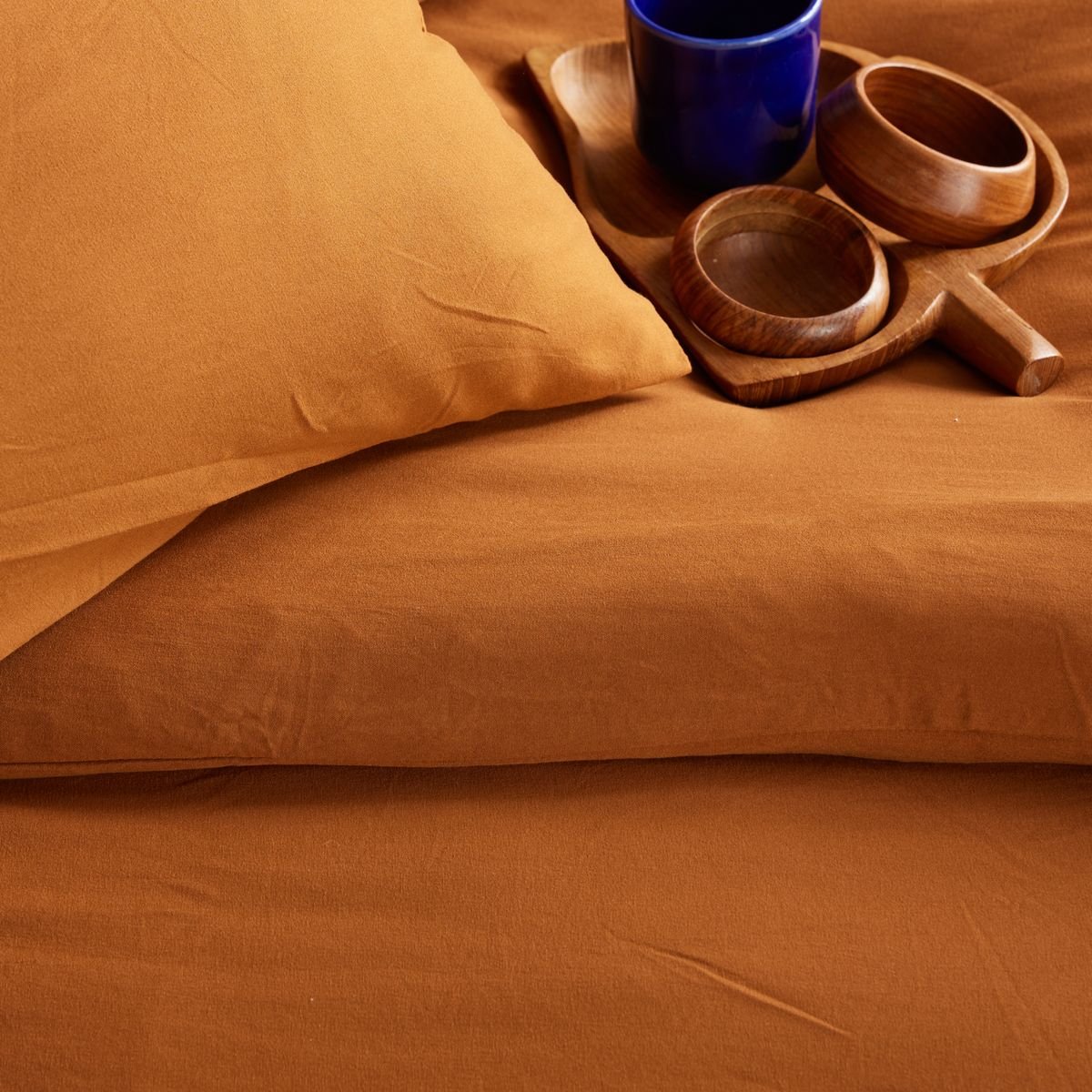 Cotton bedding set TODAY LINGE DE MAISON Brown