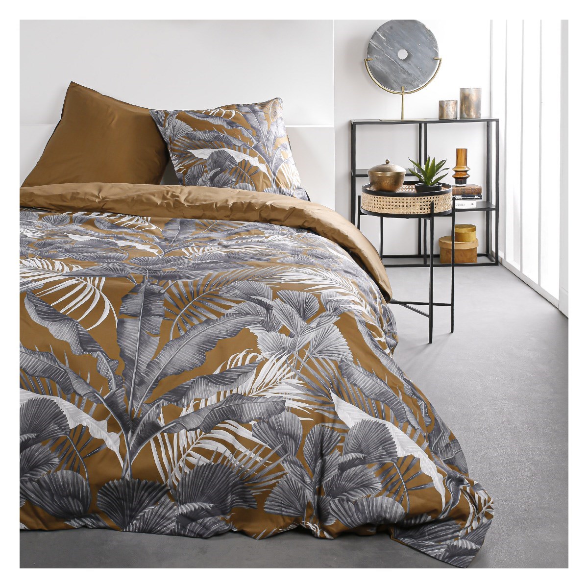 Jungle print cotton bedding set TODAY LINGE DE MAISON Brown