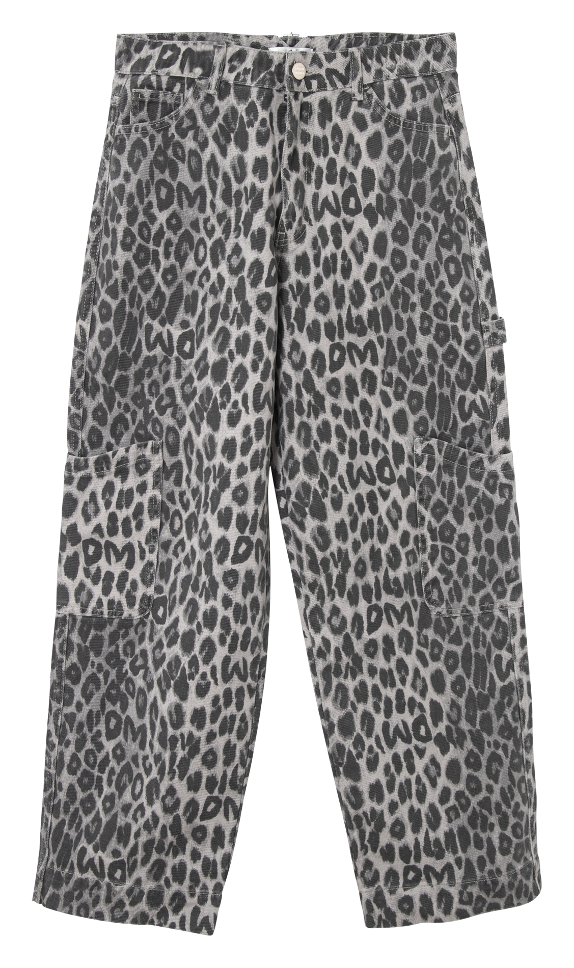 Leopard print cargo jeans DAMSON MADDER Black