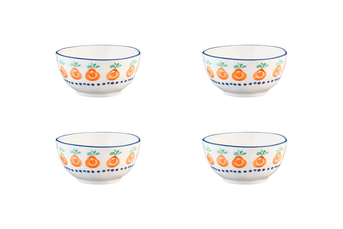 Bowl napoli ø12cm - 4 pieces - citrus BJORN White