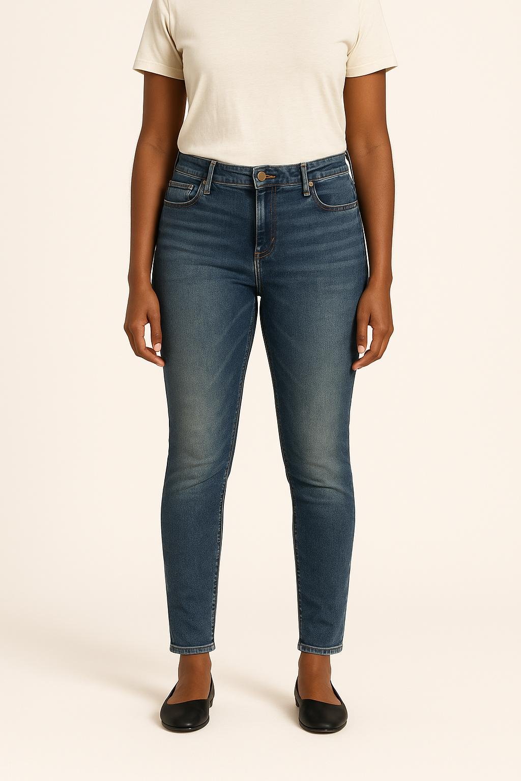 Cropped slim jeans with studs LEVI'S - Seconde main Blue