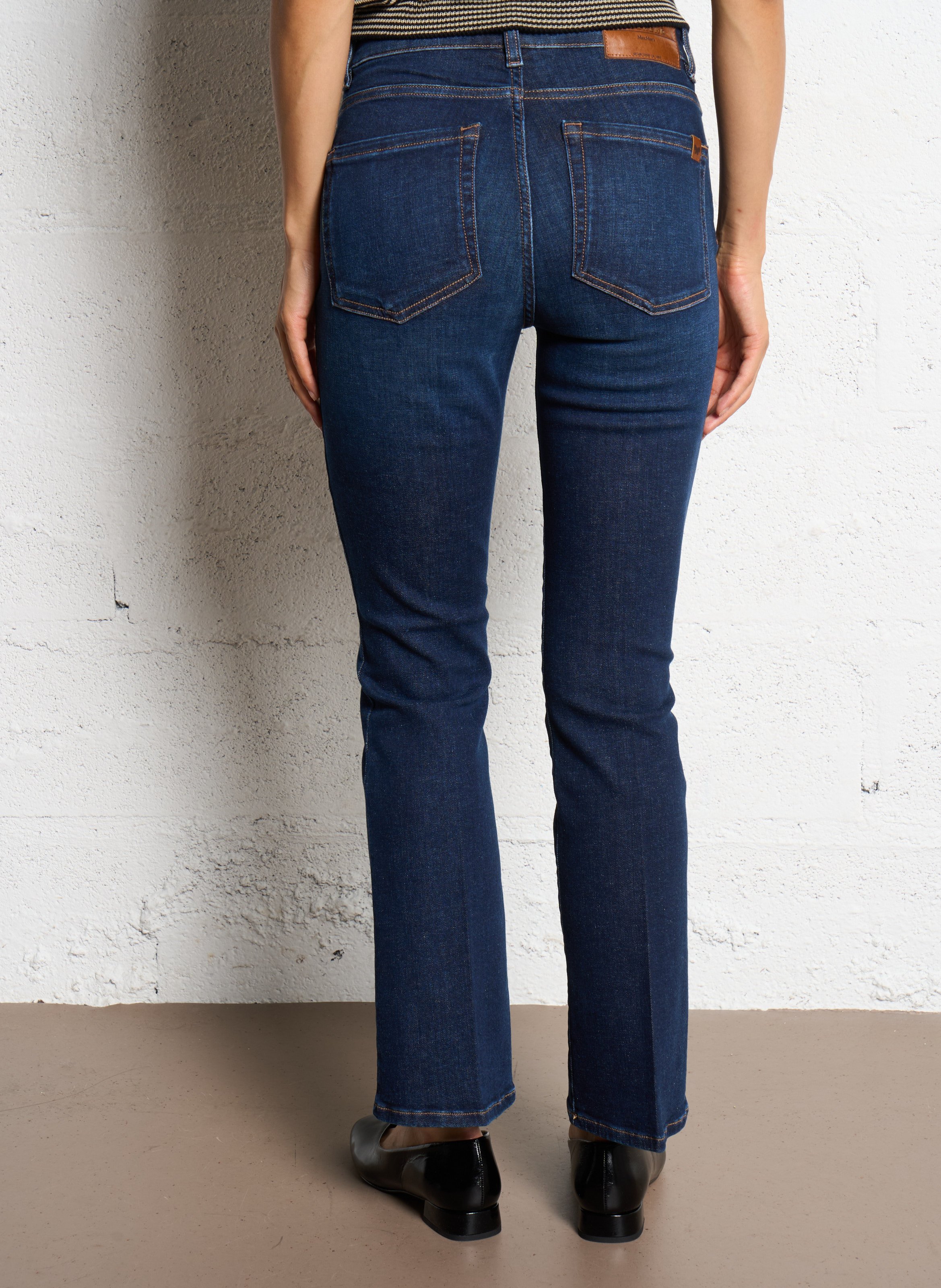 Jean bootcut en coton mélangé MAX MARA WEEK END Bleu