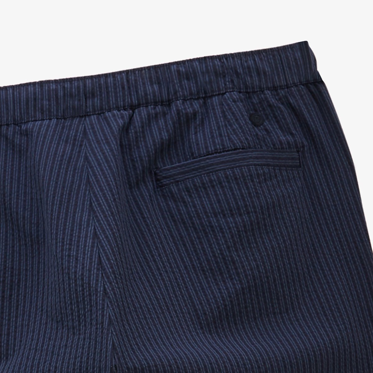 Tapered pants with elasticated waist and stripes SERGE BLANCO Blue