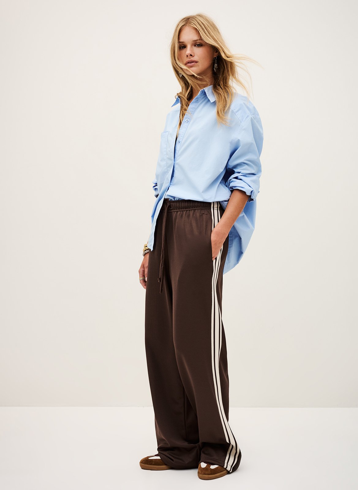 Chemise col classique en coton BA&SH Bleu